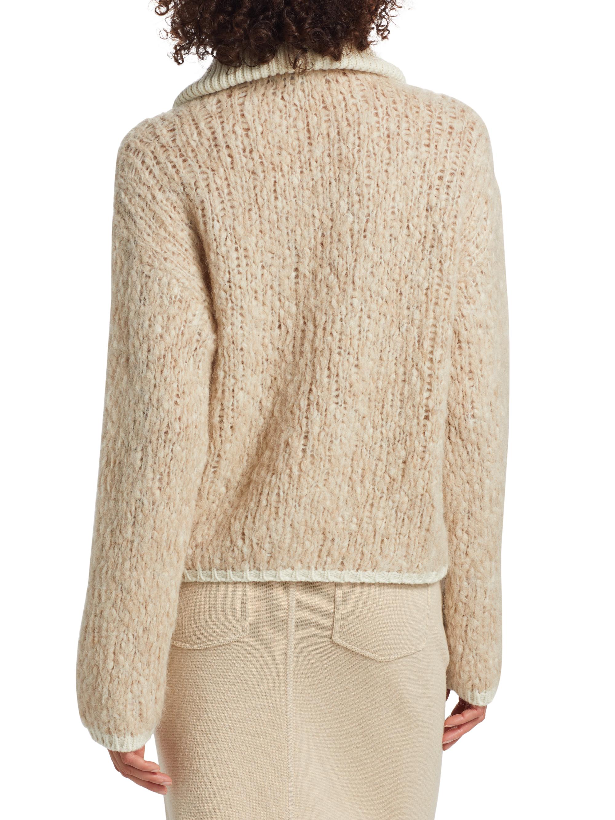 Naadam Alpaca-Blend Bouclé Zip Sweater | Saks Fifth Avenue