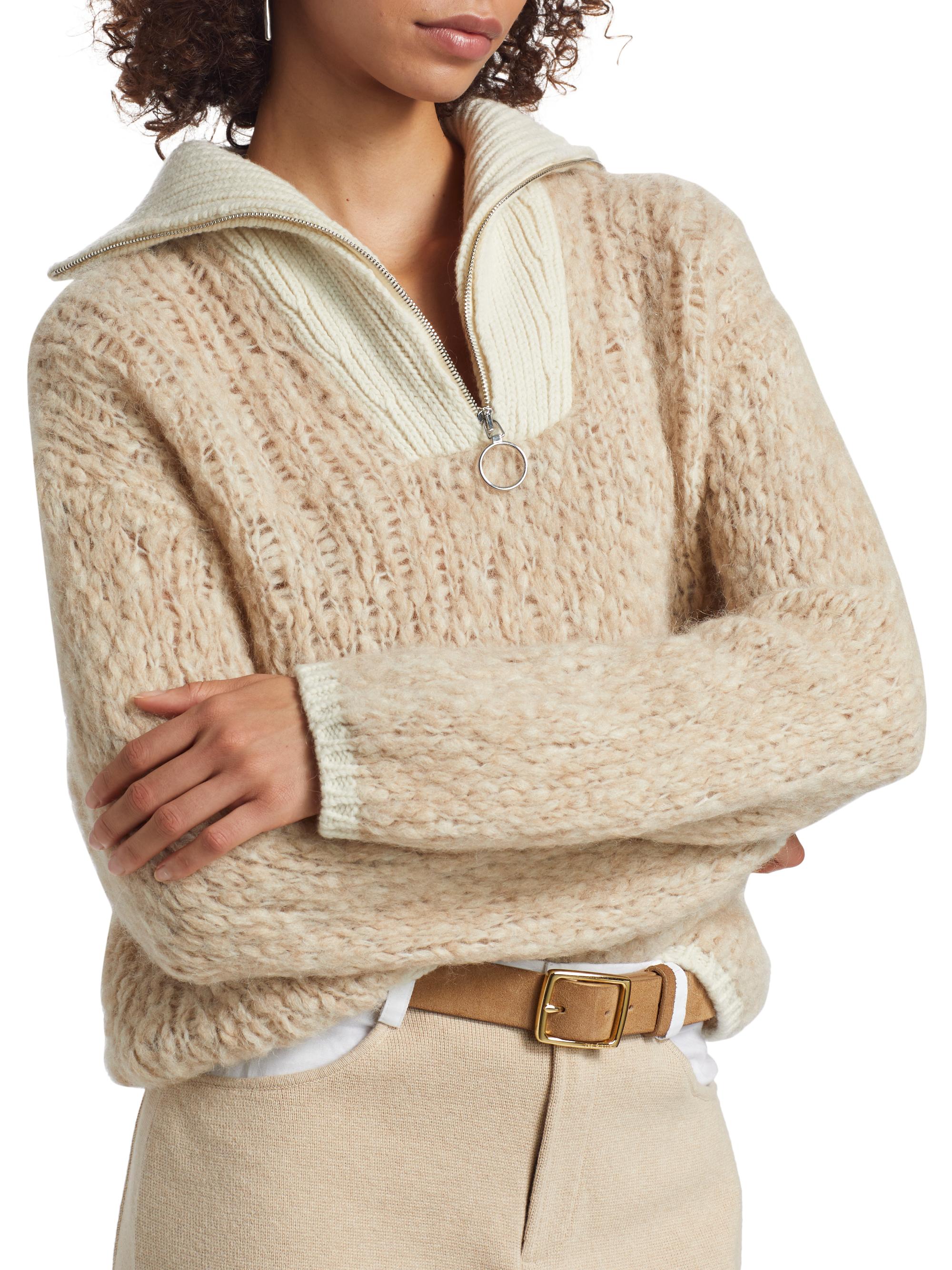 Naadam Alpaca-Blend Bouclé Zip Sweater Saks Fifth Avenue