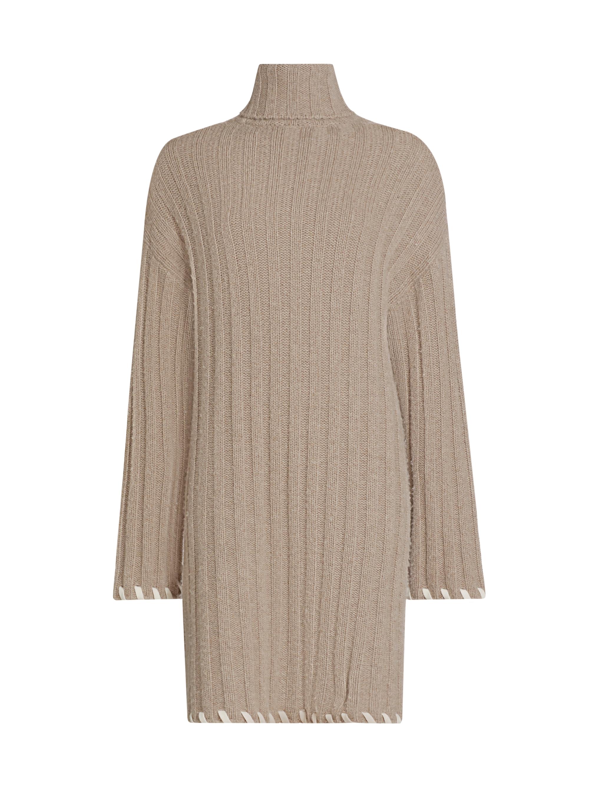 Naadam Women's Wool-Cashmere Knit Turtleneck Minidress - Timber