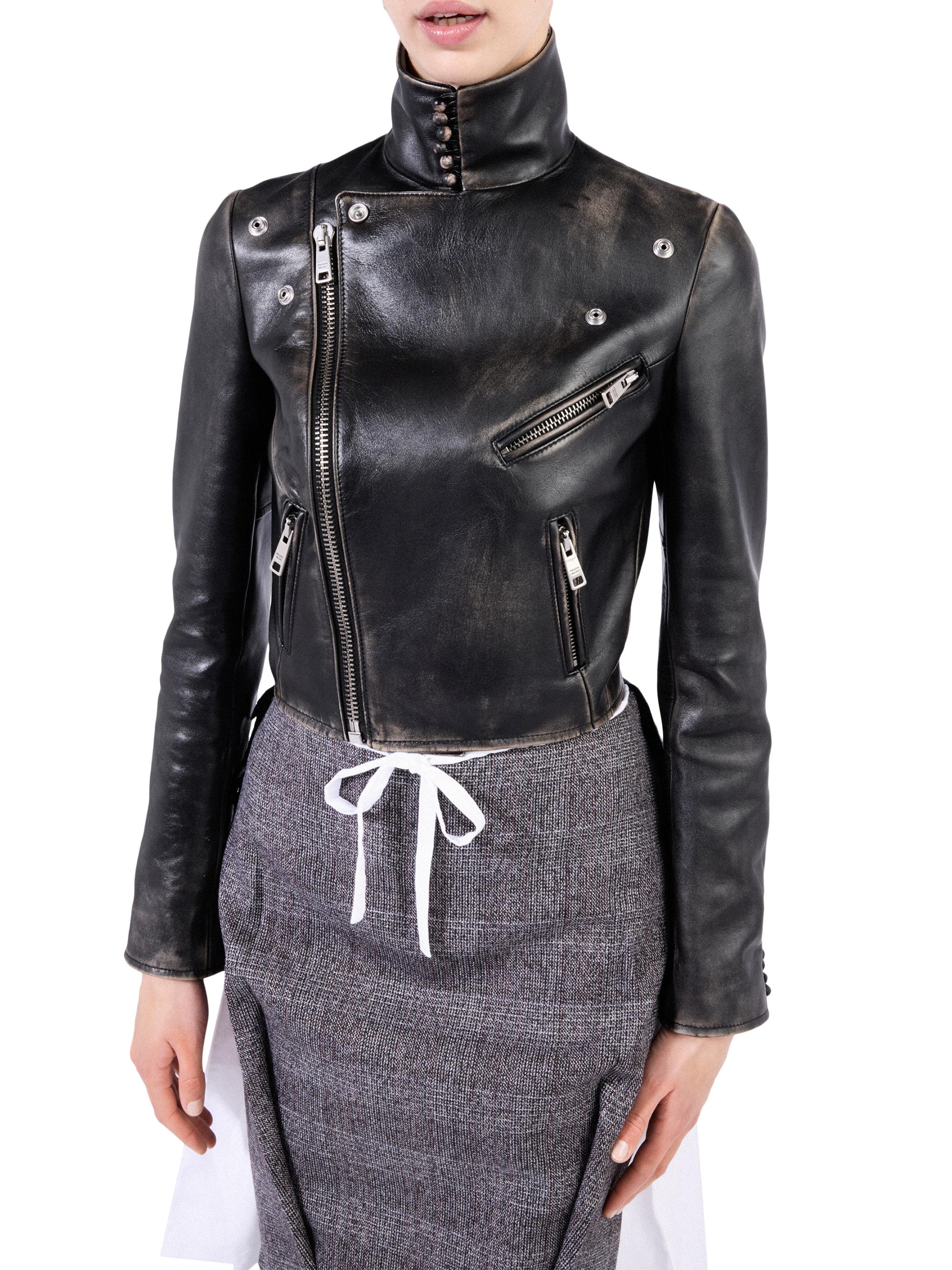 Prada Leather Biker Jacket | Saks Fifth Avenue