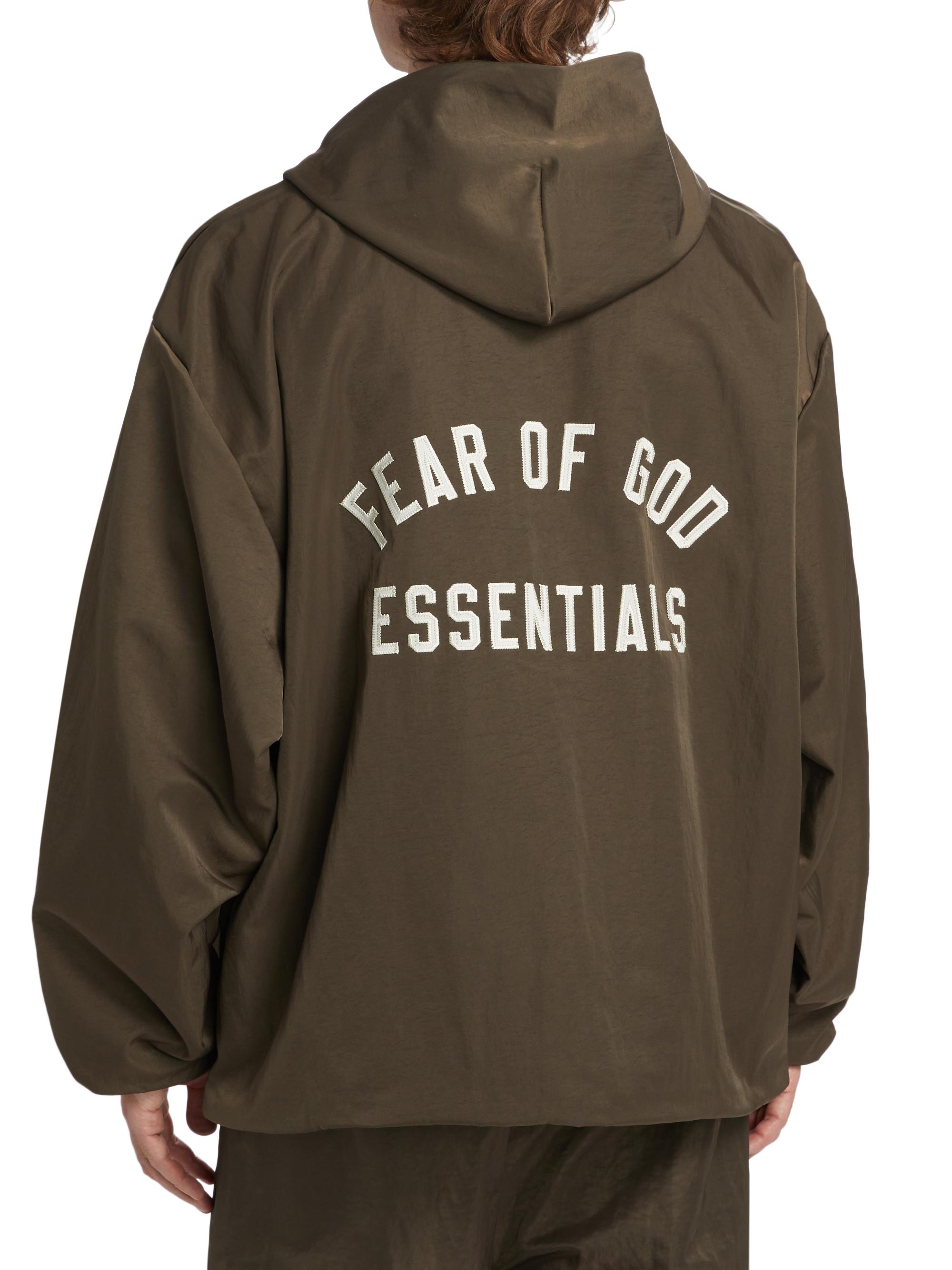 新品FEAR OF GOD ESSENTIALS COACH JACKETオーク Fear-of-God-Essentials-1977-