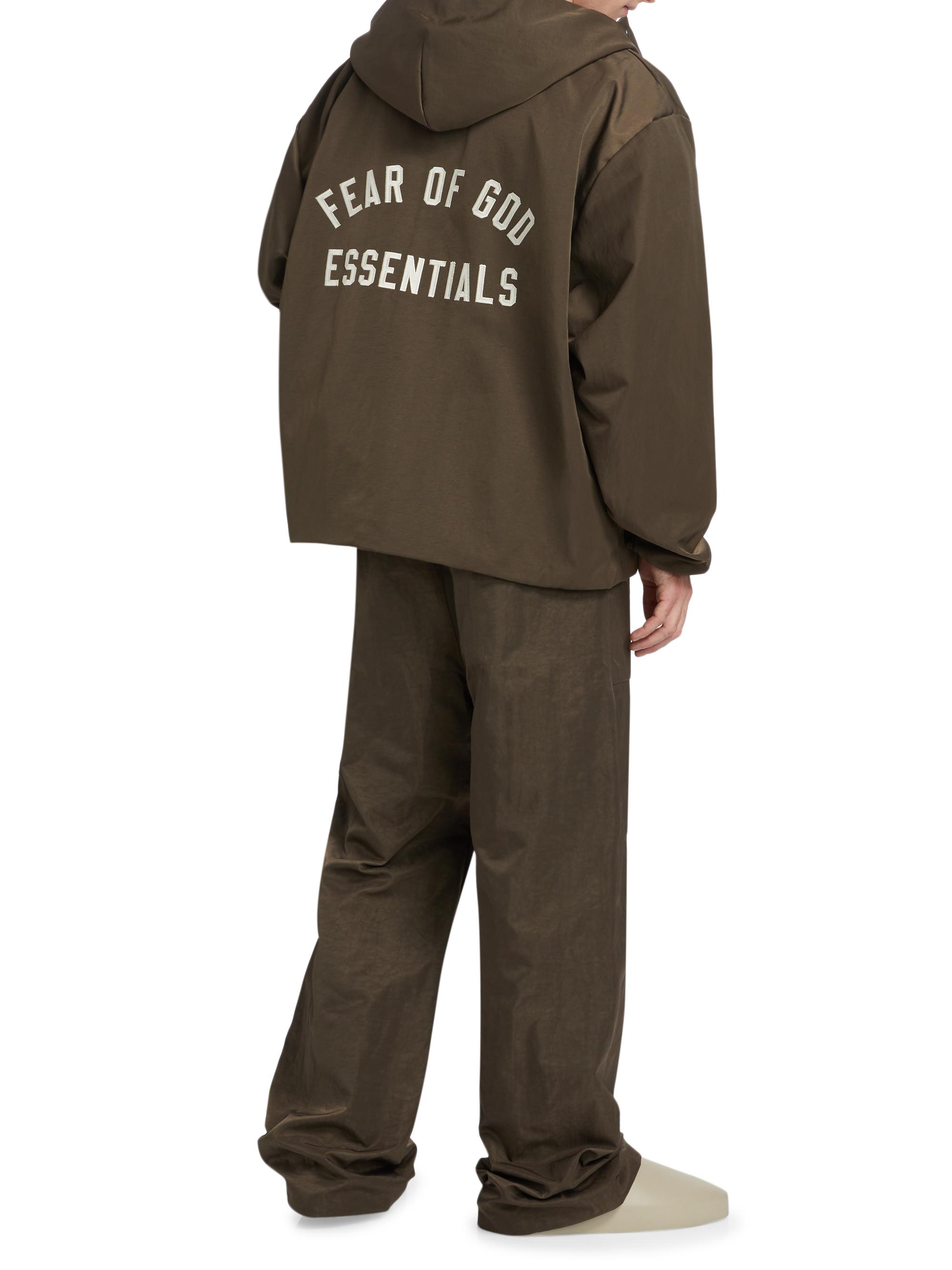 Fear of God Essentials Coaches Hooded Nylon Jacket | Saks Fifth Avenue