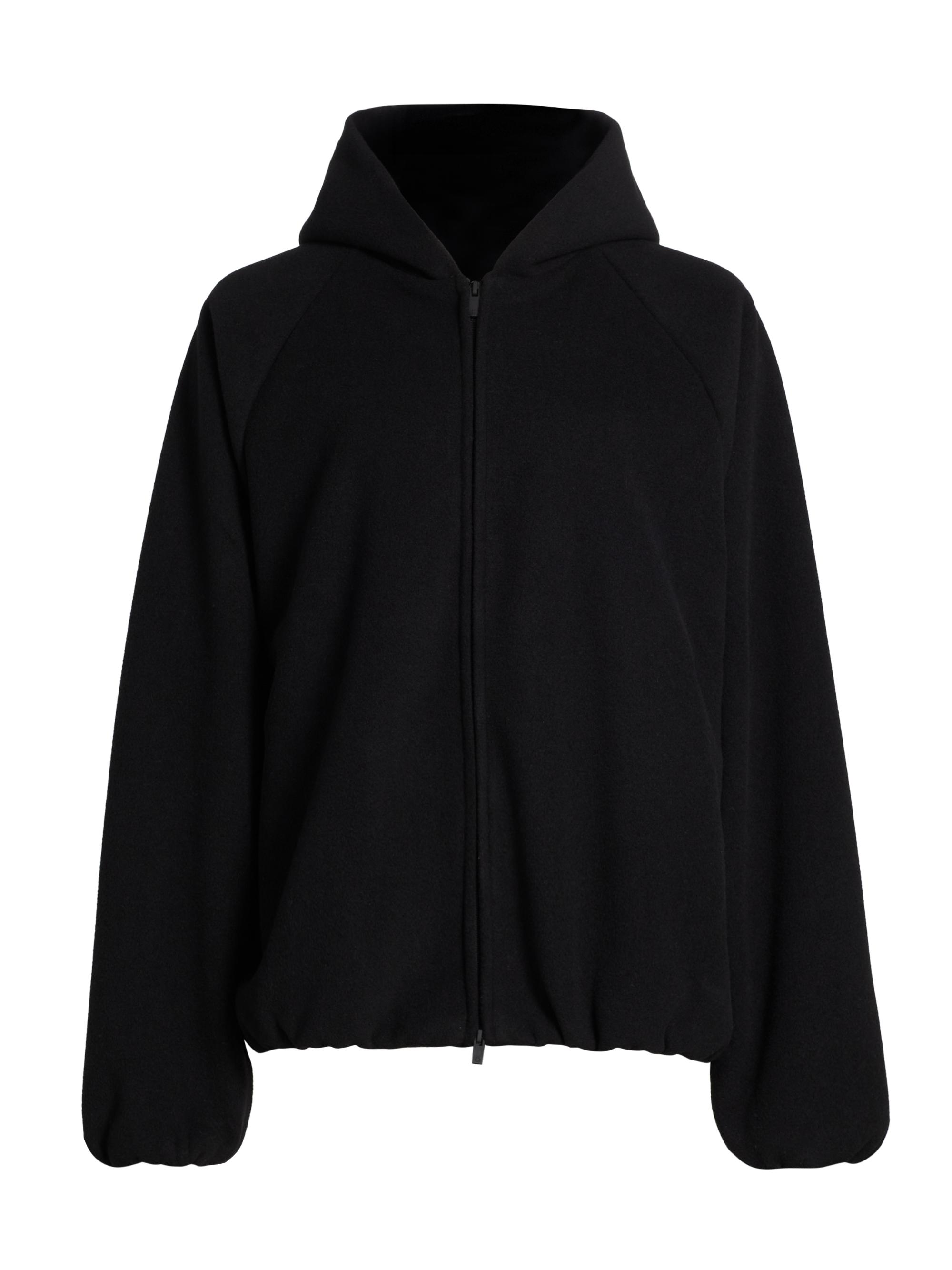 Fear of God Essentials Men's Brushed Hooded Bomber Jacket - Black