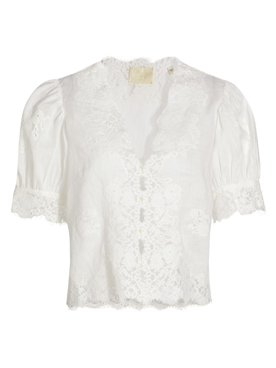 DÔEN Idella Lace Top | Saks Fifth Avenue
