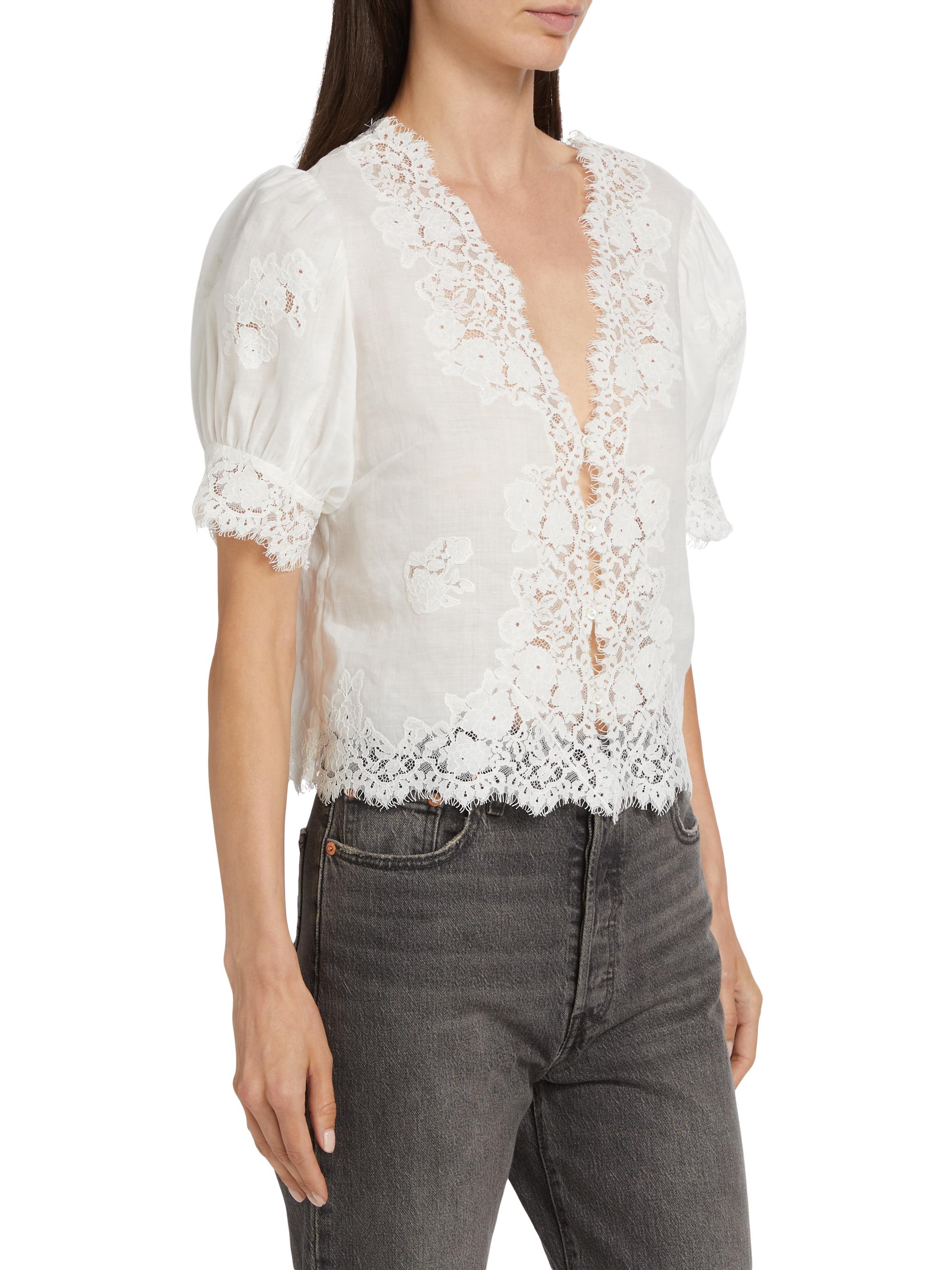 DÔEN Idella Lace Top | Saks Fifth Avenue