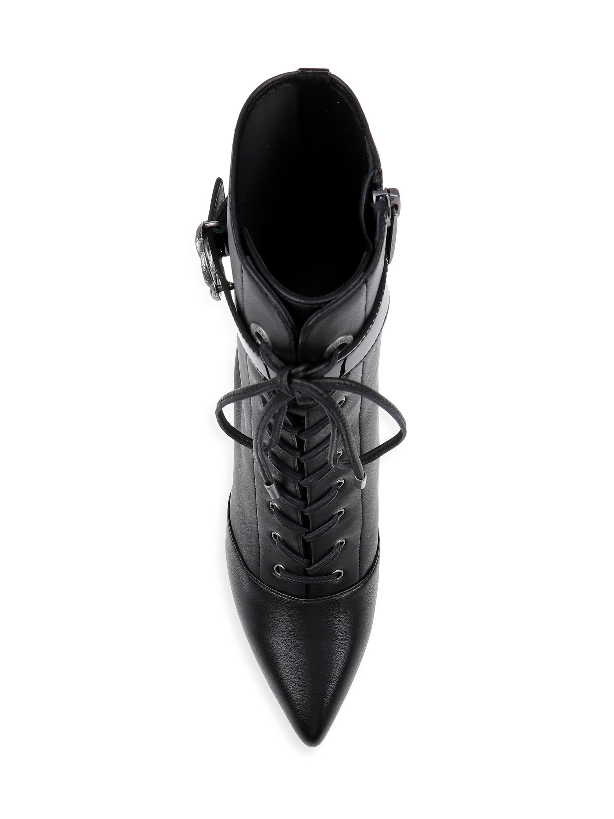 L'AGENCE Elegante 85MM Leather Booties Saks Fifth Avenue
