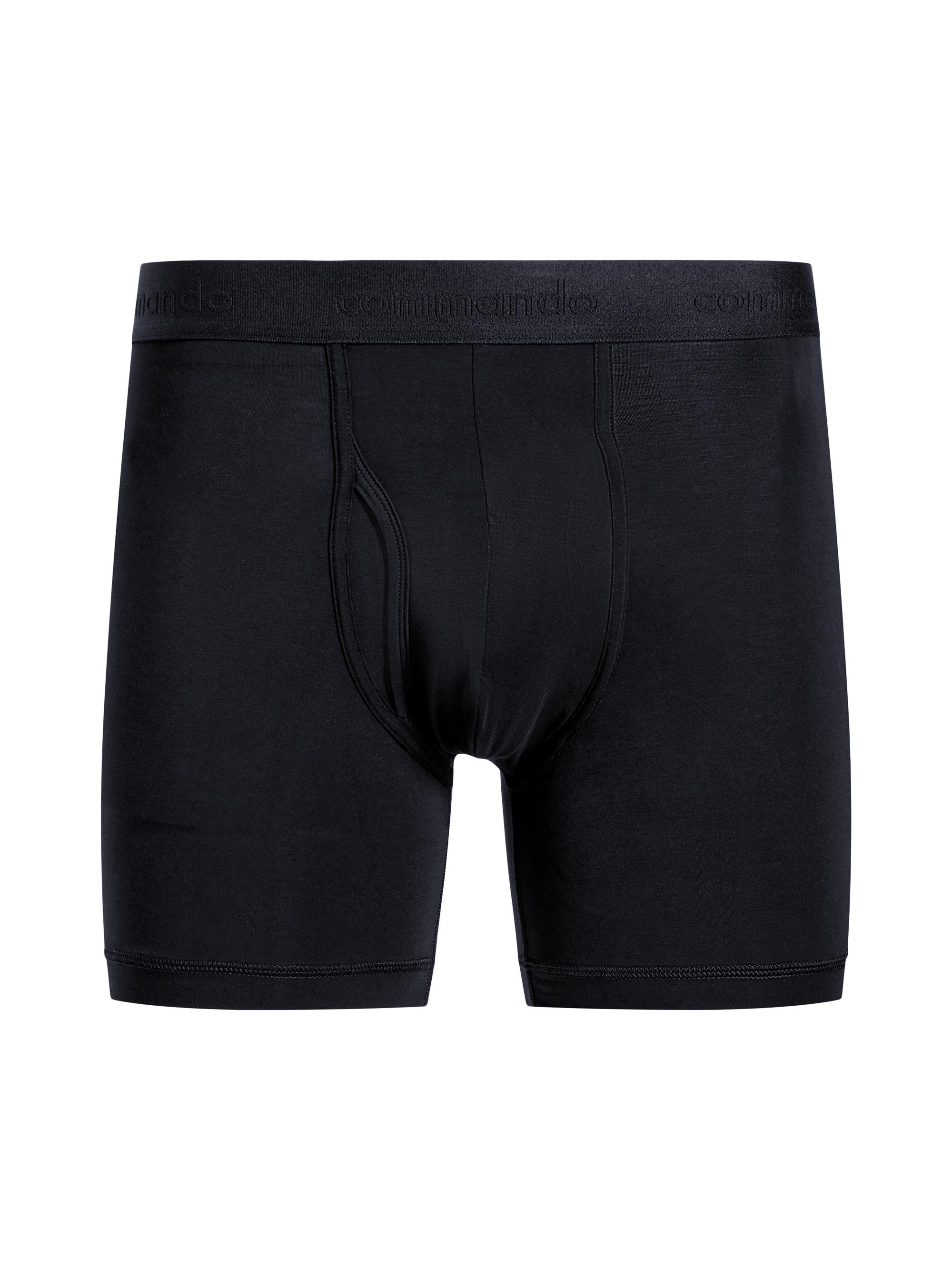 Commando Men's Micro Modal Relaxed-Fit Boxer Brief - Black