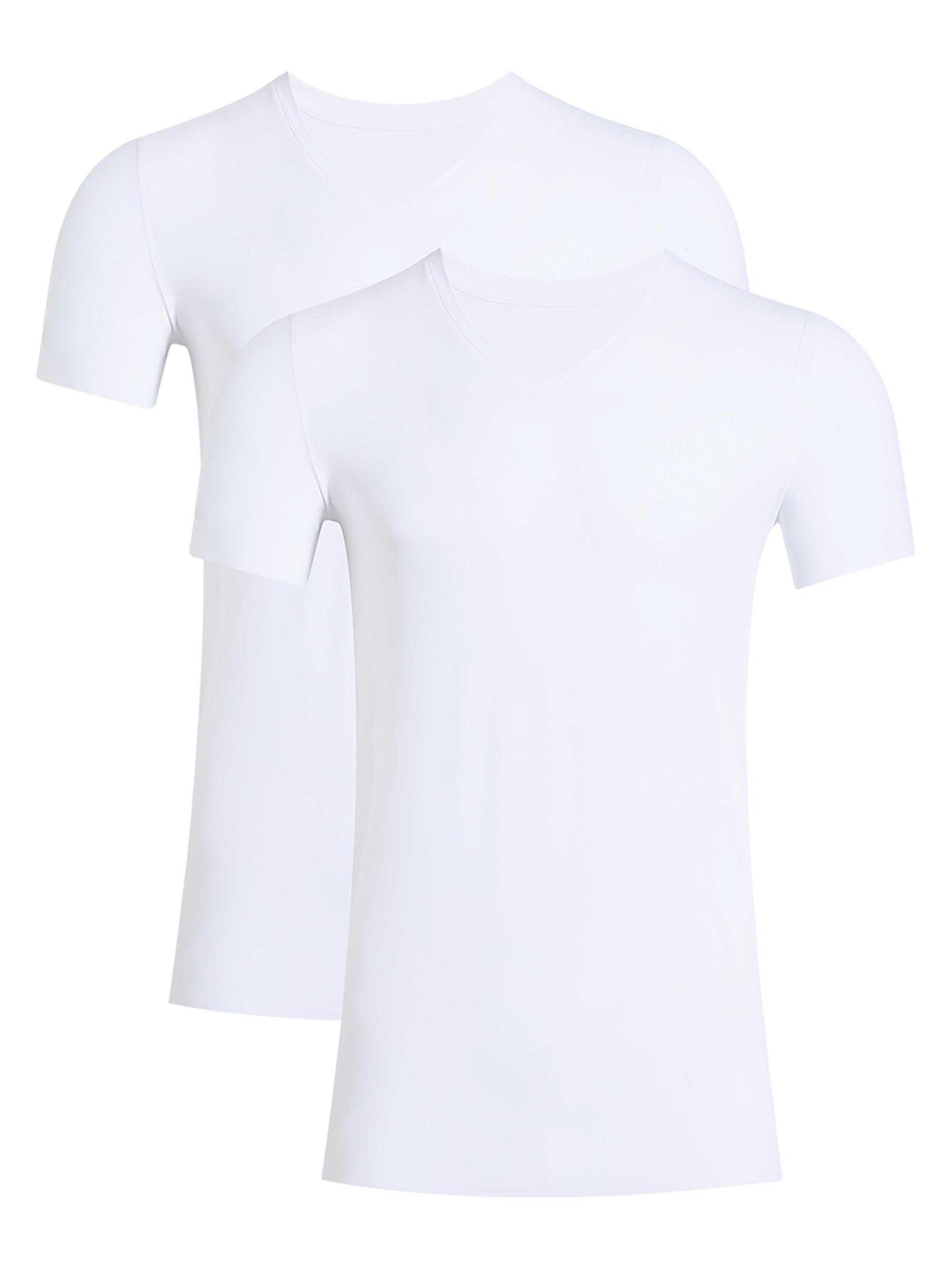 Commando Men's Classic Microfiber V-Neck Undershirt 2-Pack - White