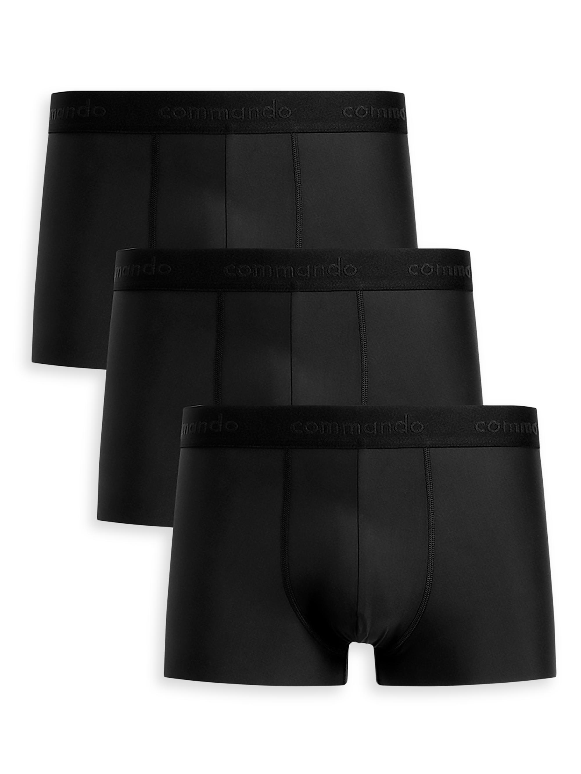 Commando Men's Classic Microfiber Trunks 3-Pack - Black