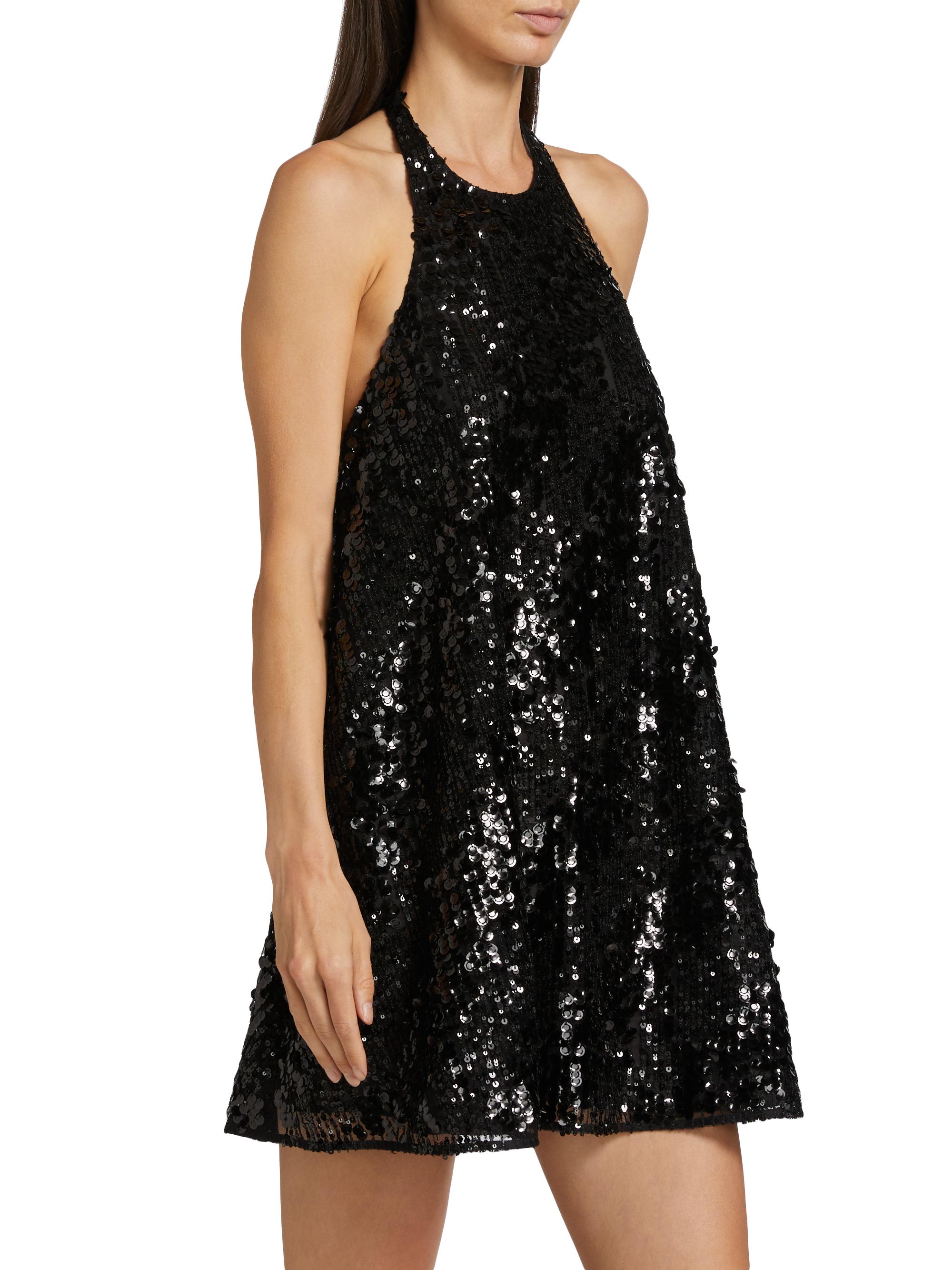 Azeeza Winston Sequined Halter Minidress | Saks Fifth Avenue