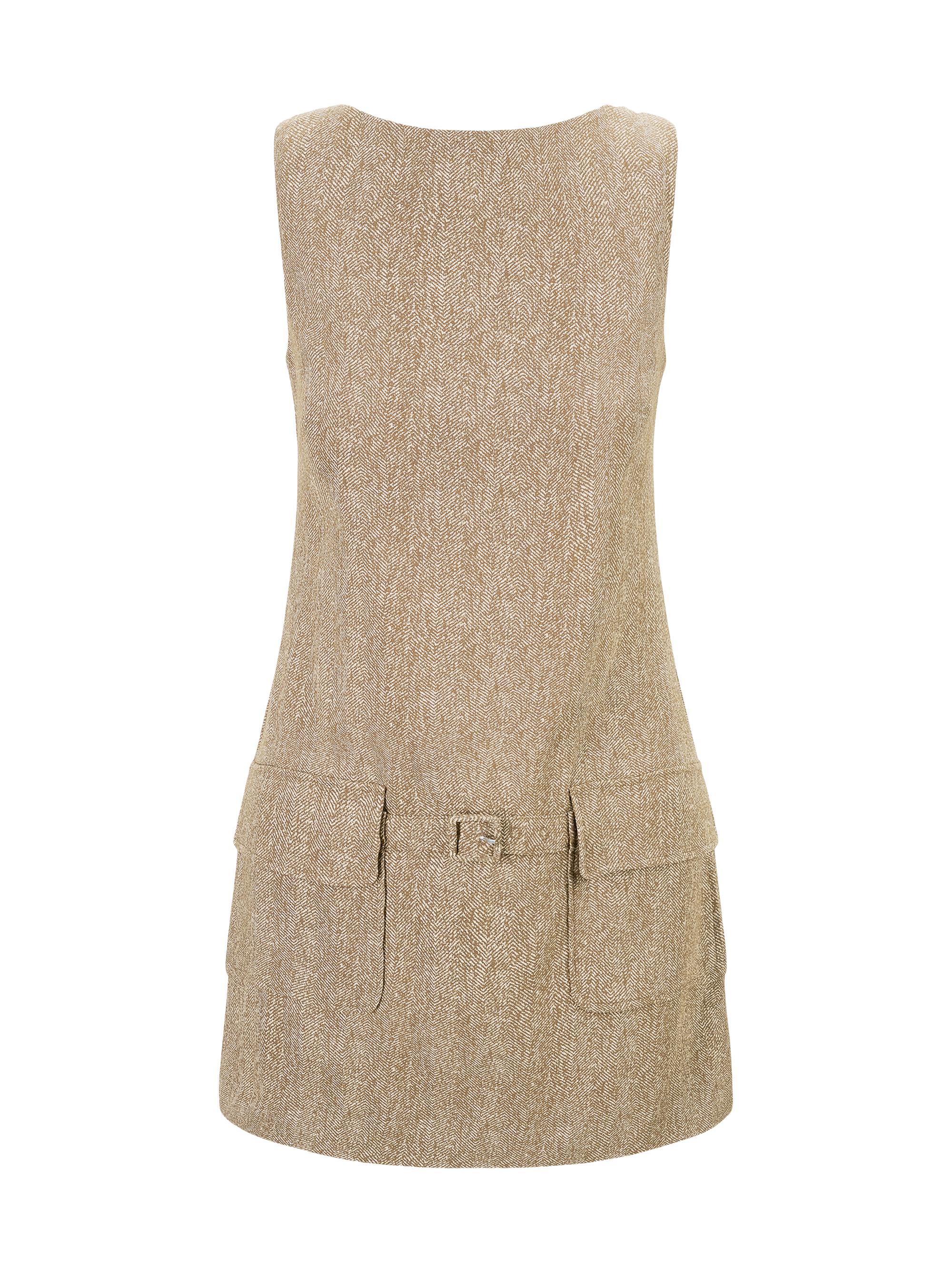 Staud Women's Sheila Herringbone Sleeveless Minidress - Mocha Herringbone