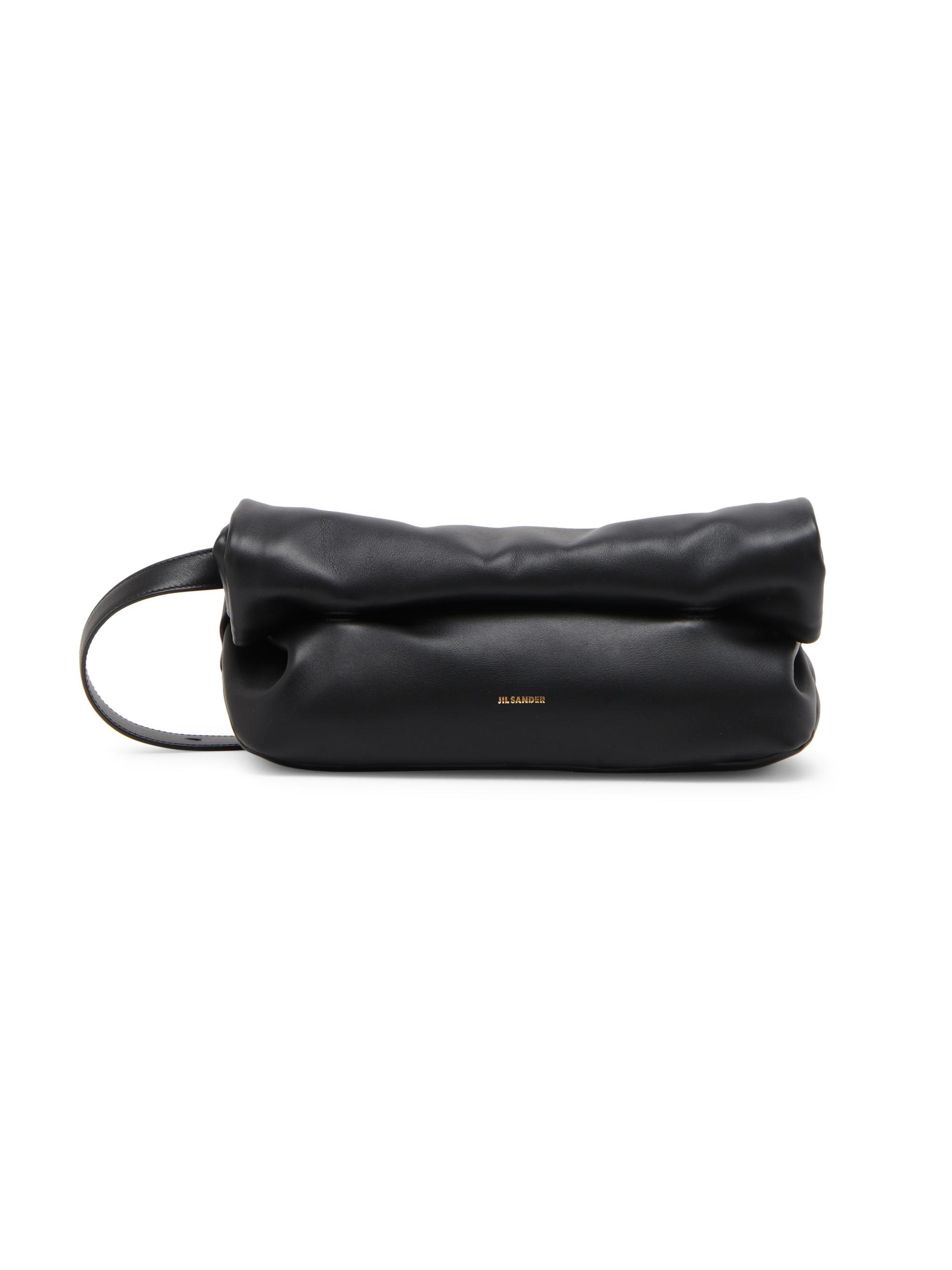Jil Sander Women's Rollup Leather Crossbody Bag - Black