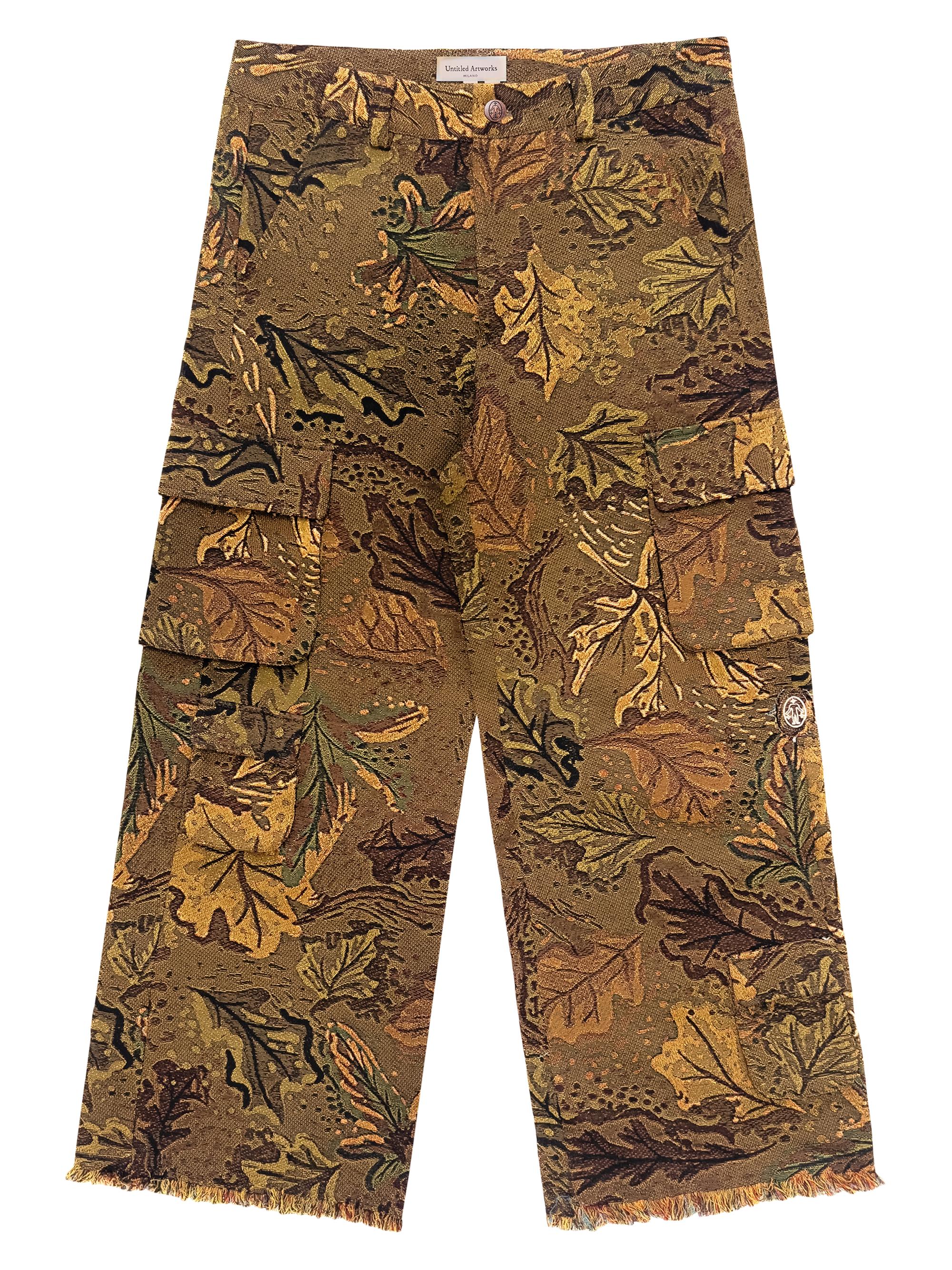 Untitled Artworks Men's The Beginning Is The End Camouflage Jacquard Cargo Pants - Green