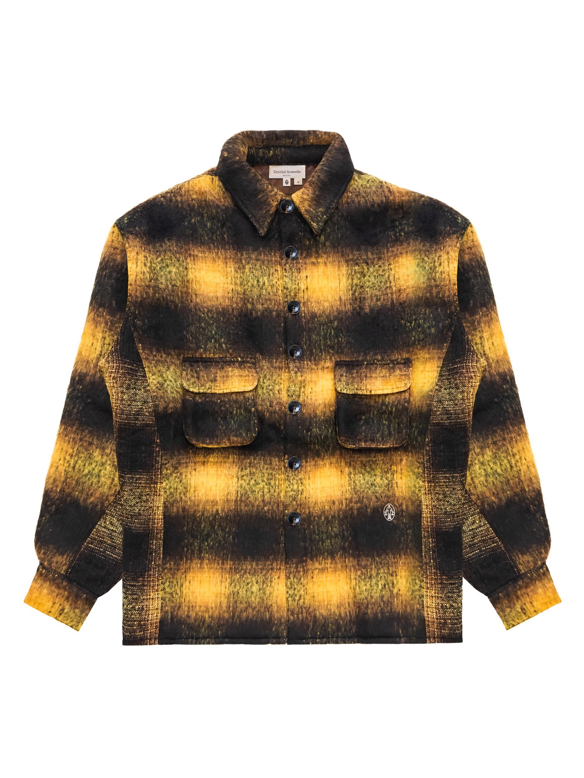Untitled Artworks Men's The Beginning Is The End Mohair Check Overshirt - Green
