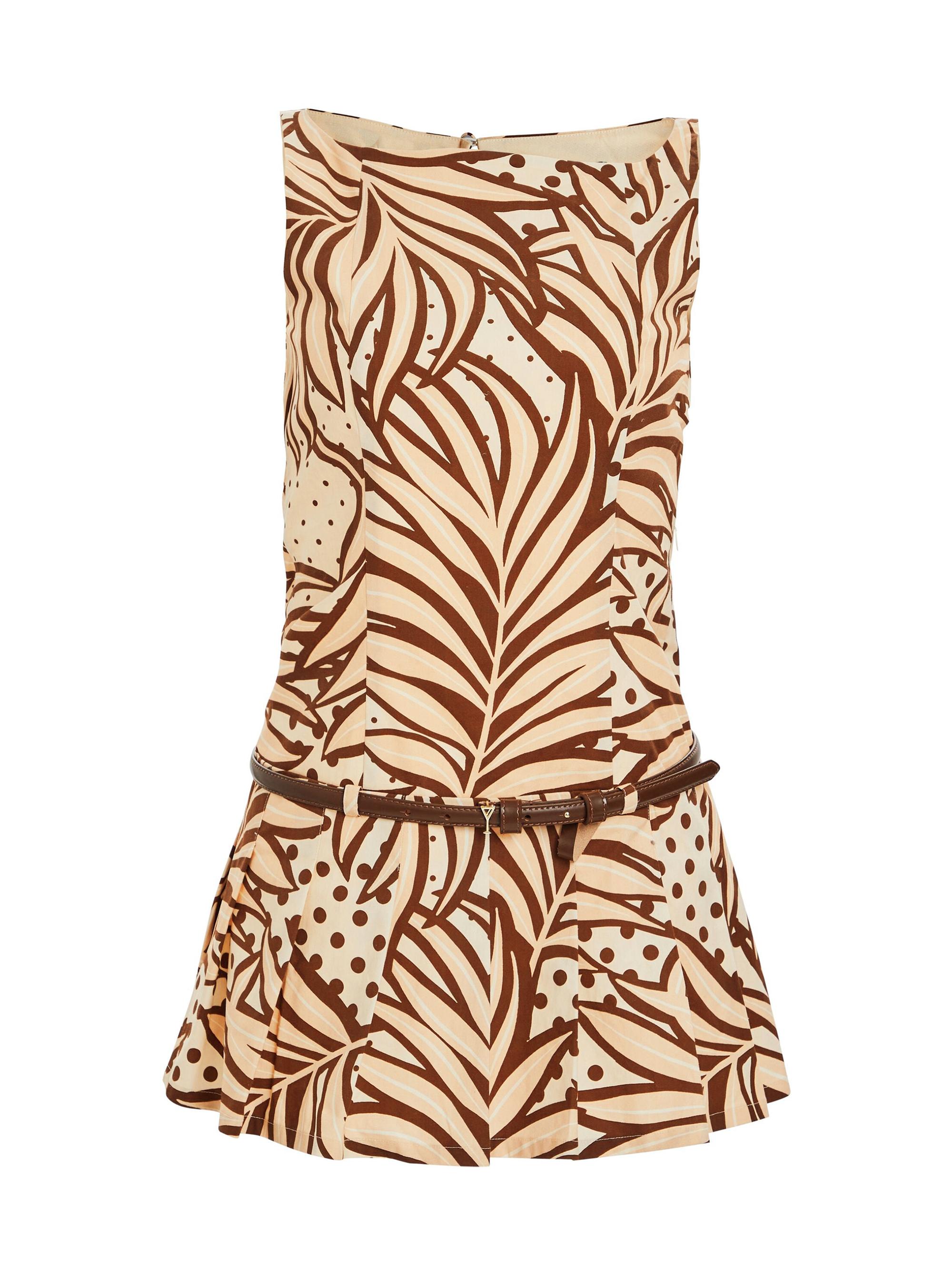 Retrofête Women's Kat Romper - Brown Polka Dot Leaf