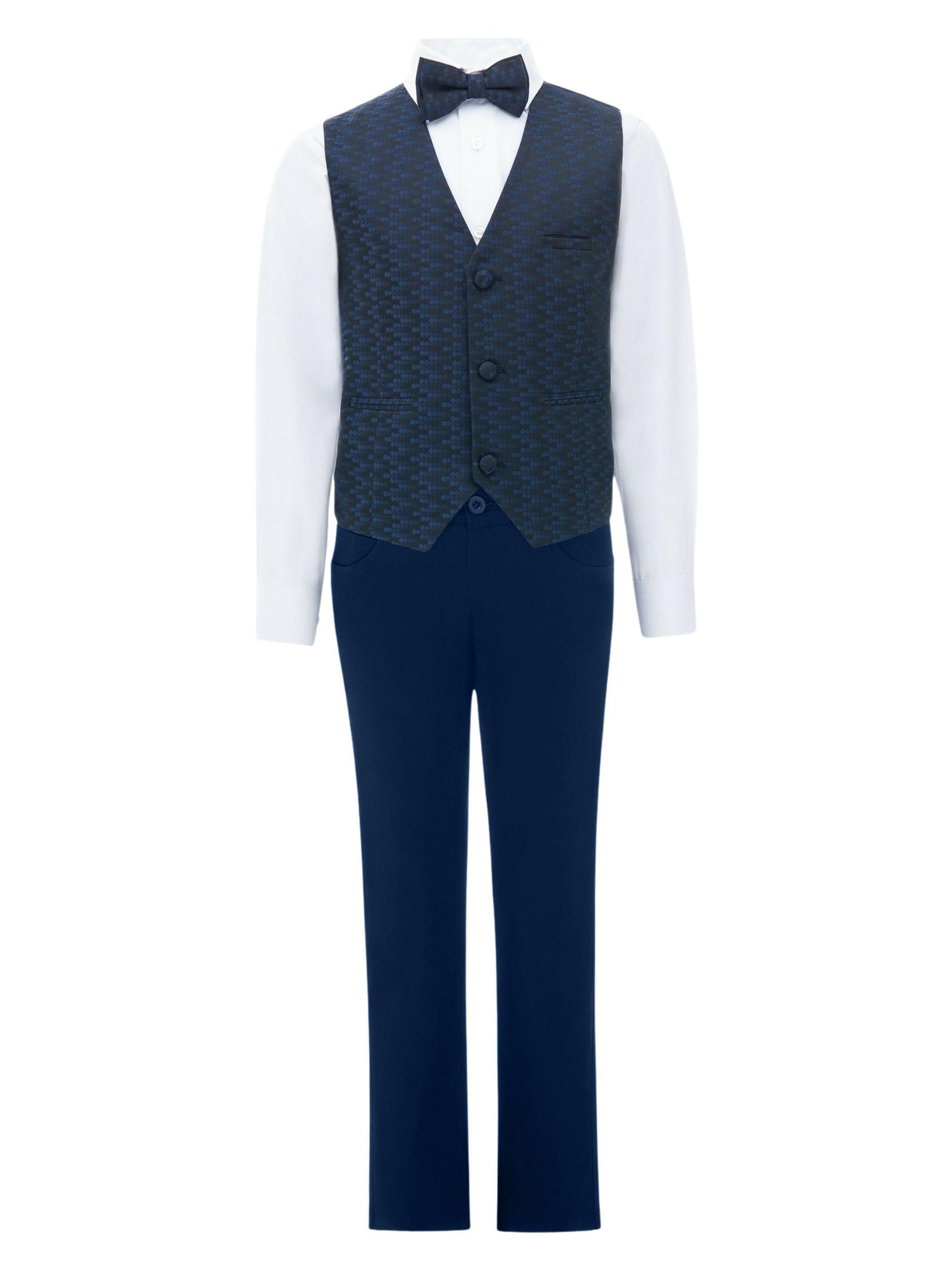 Moustache Little Boy's & Boy's Ezio Vest Outfit - Navy