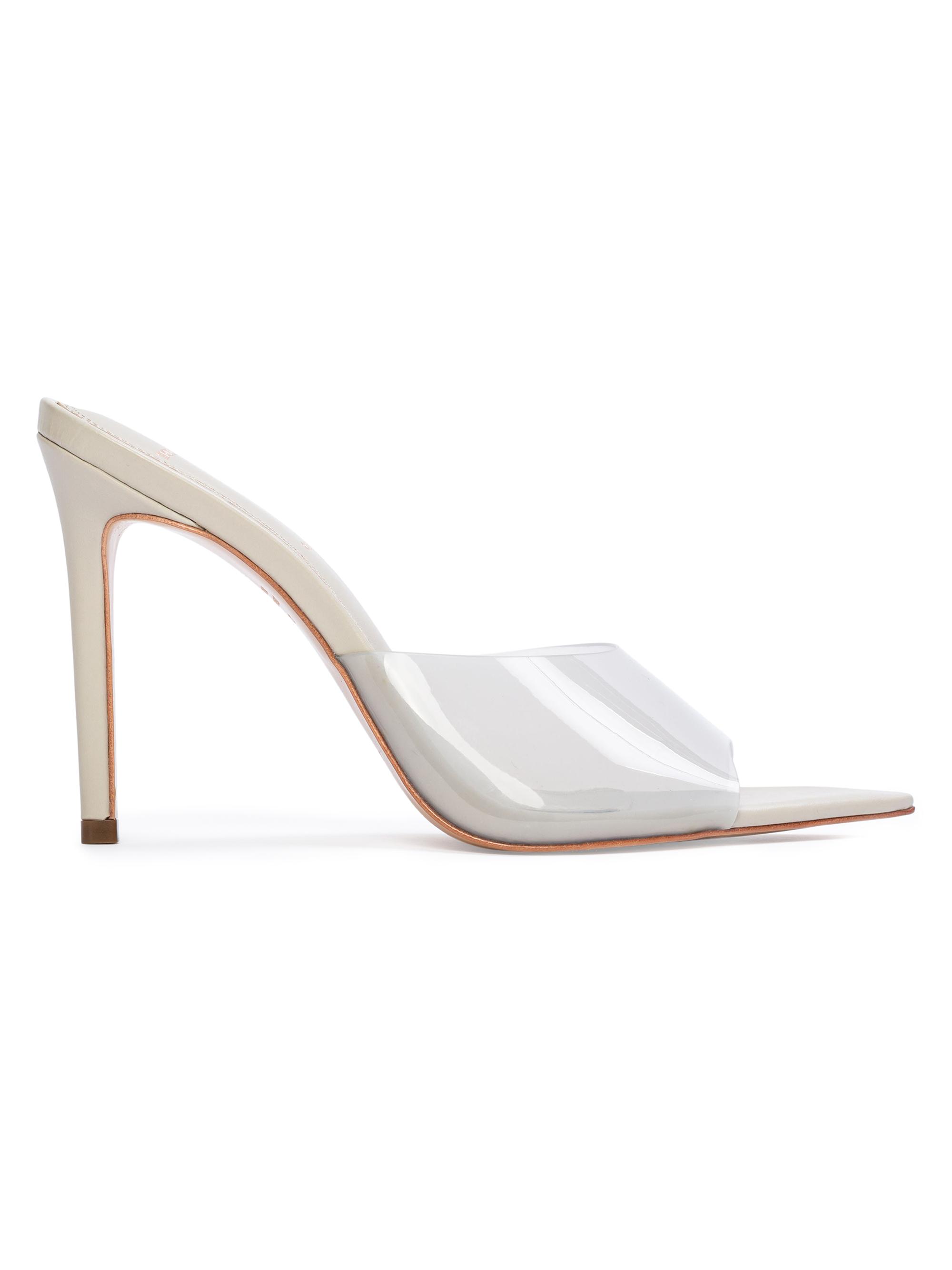 Black Suede Studio Women's Bella High Heel Mule - Peyote Nappa