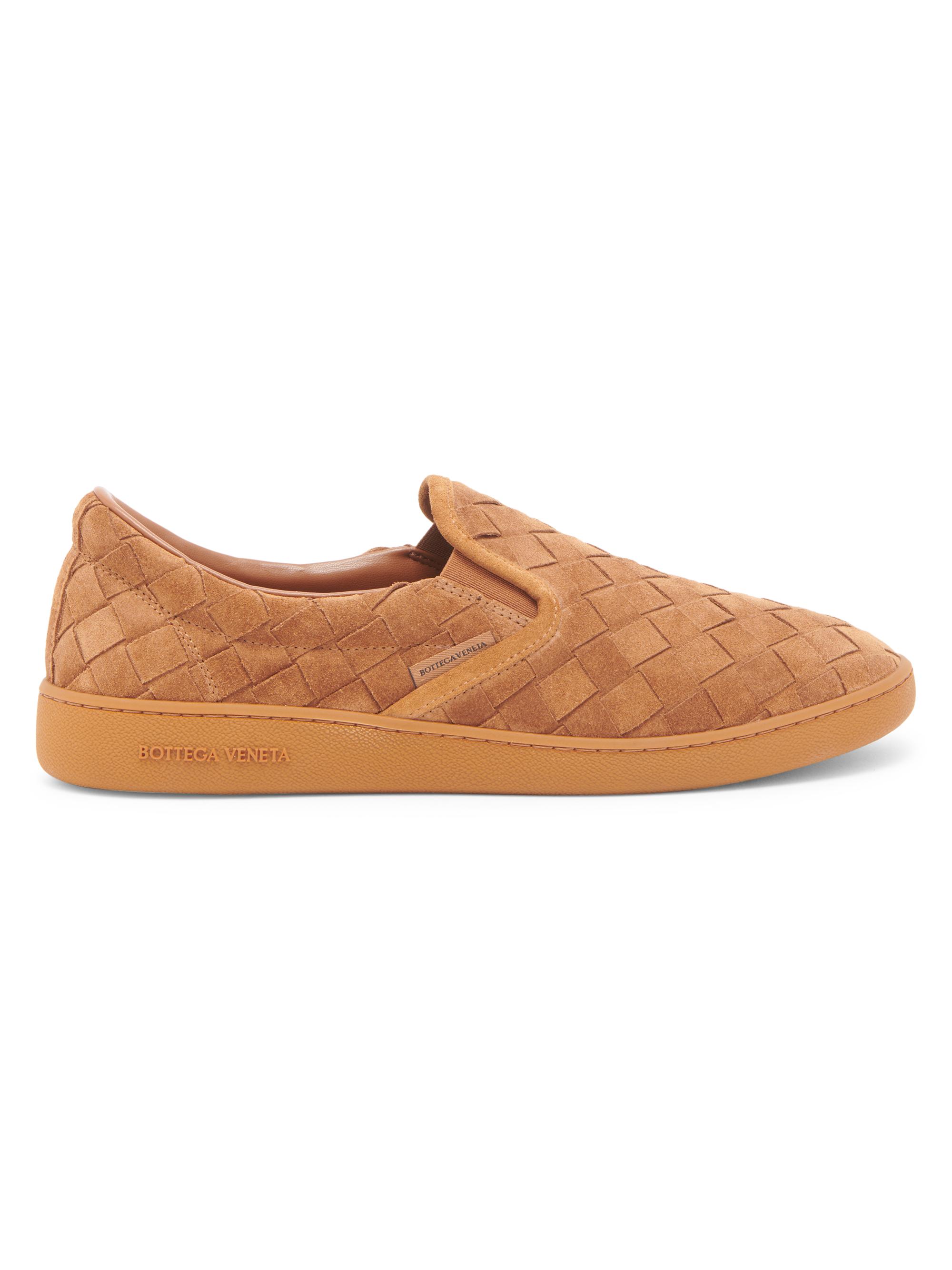 Bottega Veneta Women's Sawyer Suede Sneakers - Caramel