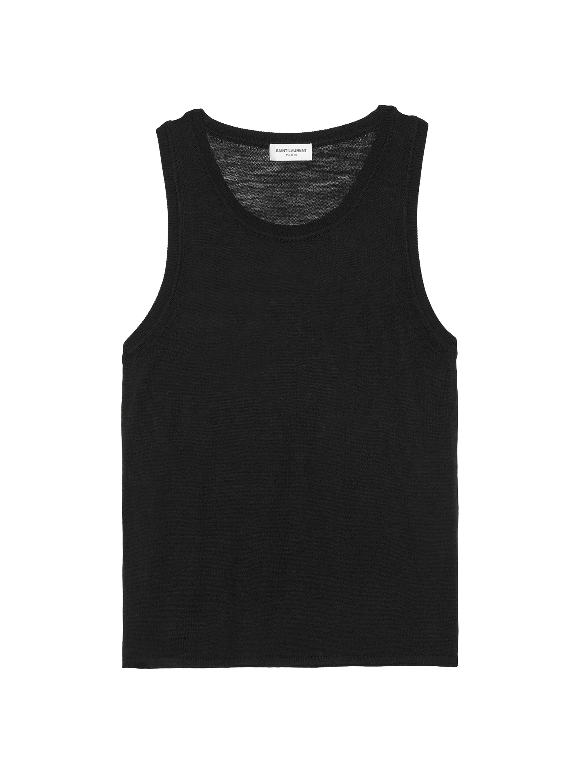 Saint Laurent Women's Tank Top in Wool - Black