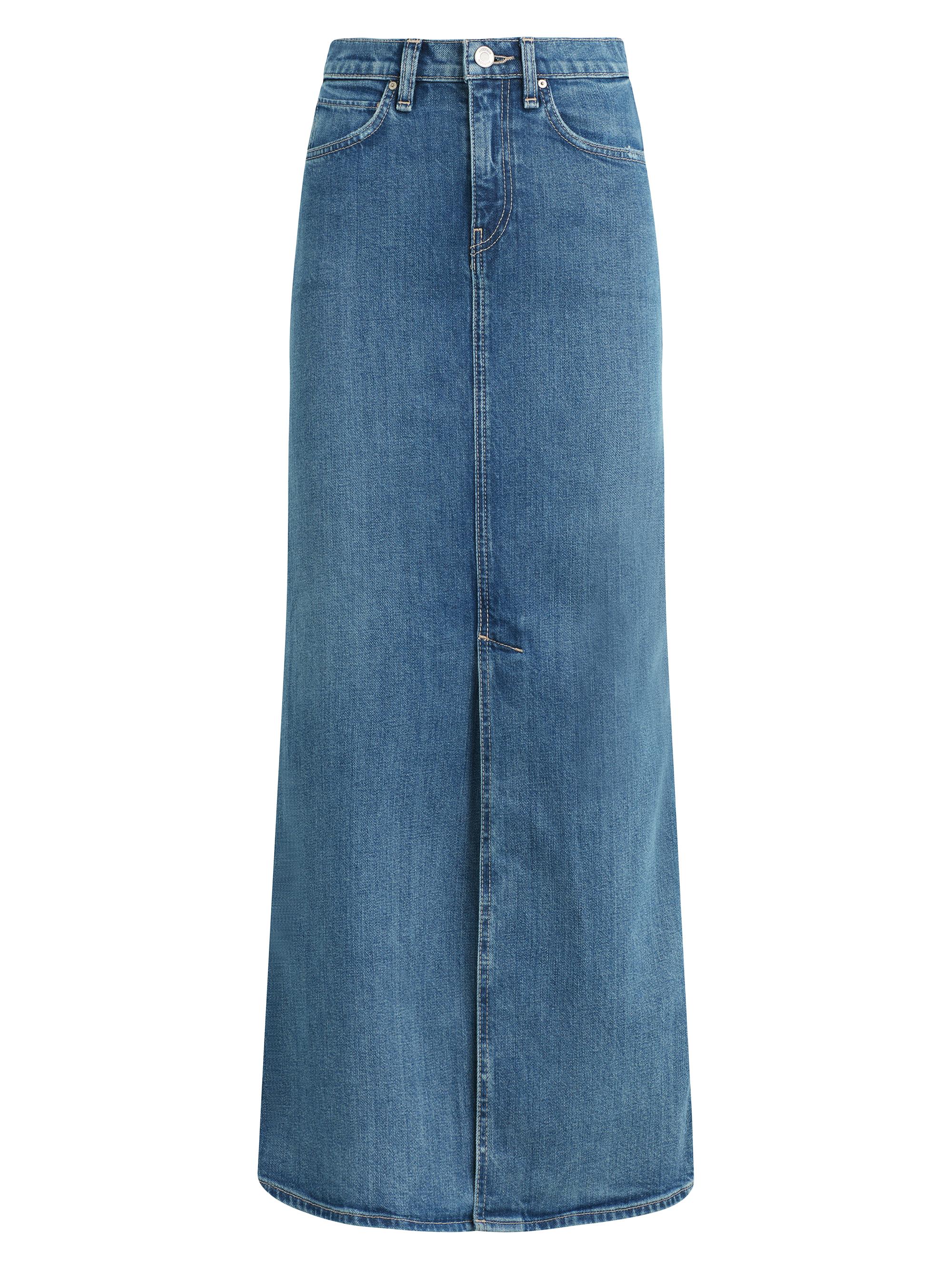 Hudson Jeans Women's Reconstructed Denim Midi-Skirt - Sugarcoat