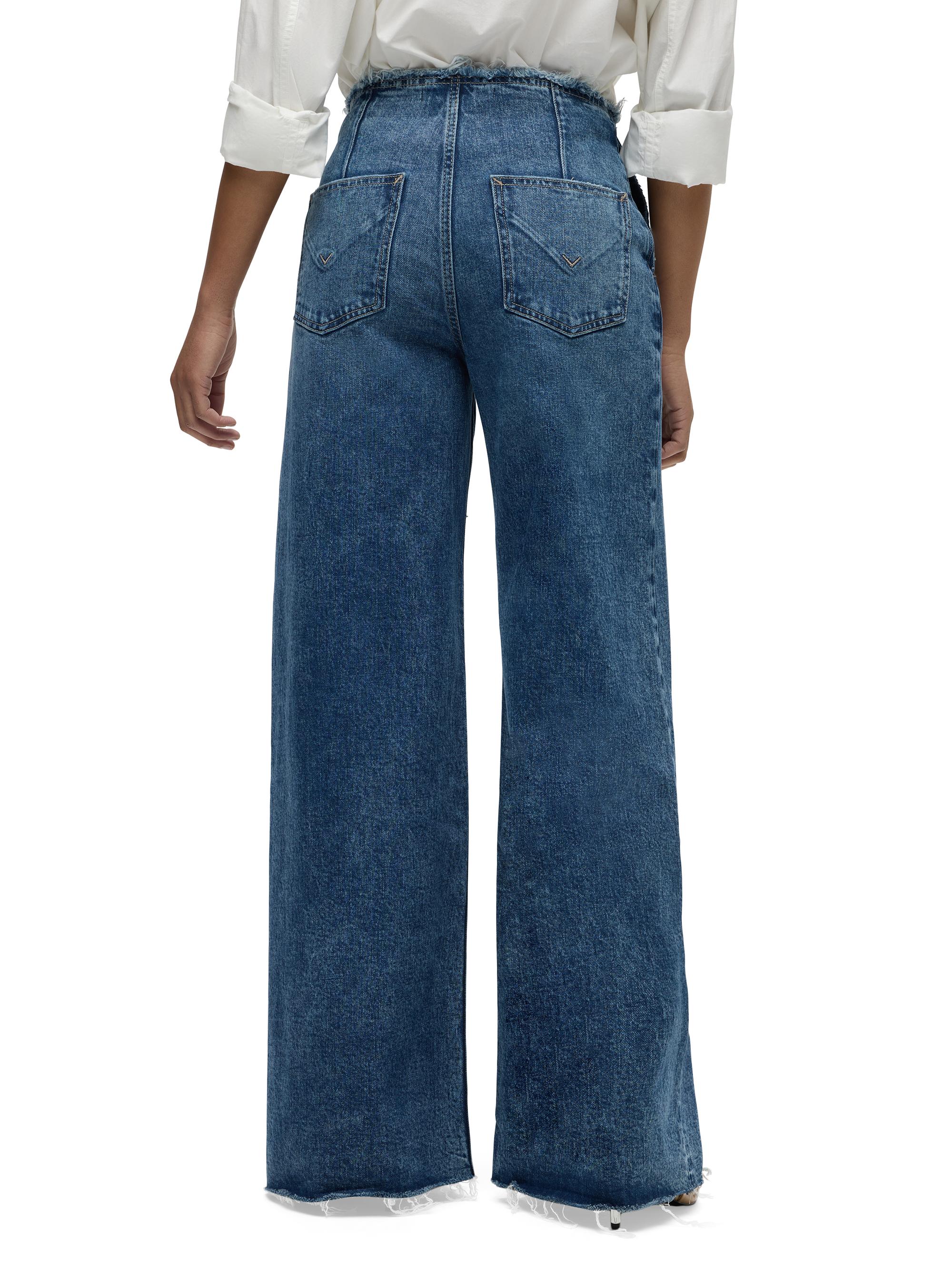 パンツ New York High-Waisted Jeans 25 High Waisted Medium Wash 50/50 Rigid Stretch Ripped Wide Leg