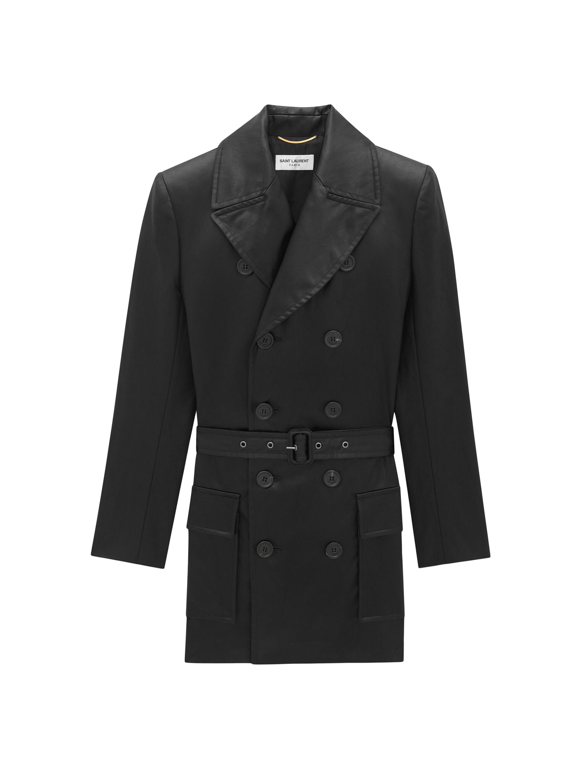 Saint Laurent Saharienne Jacket in Satin Chintz Saks Fifth Avenue