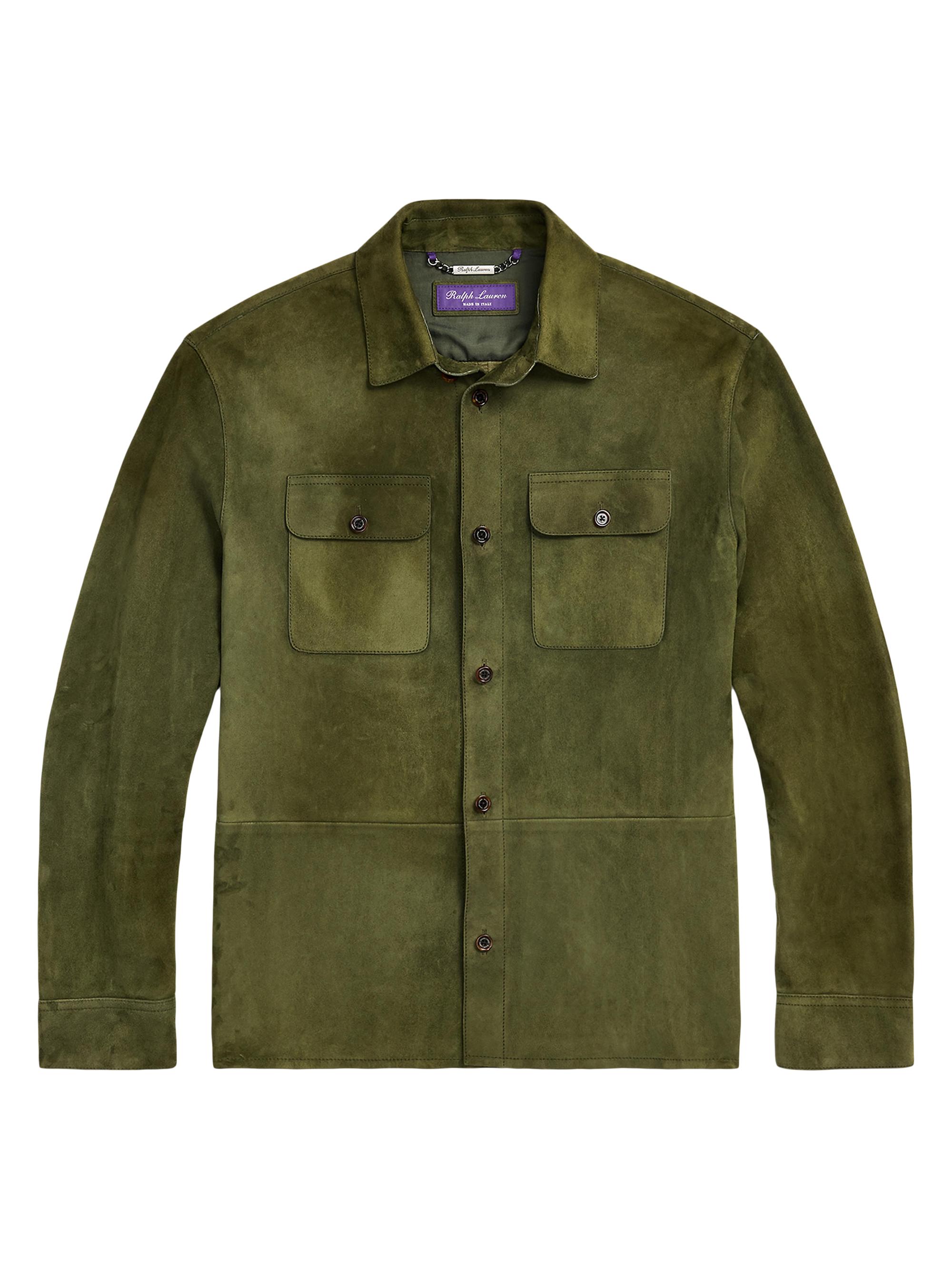 Ralph Lauren Purple Label Men's Classic Suede Callowy Jacket - Moss Green