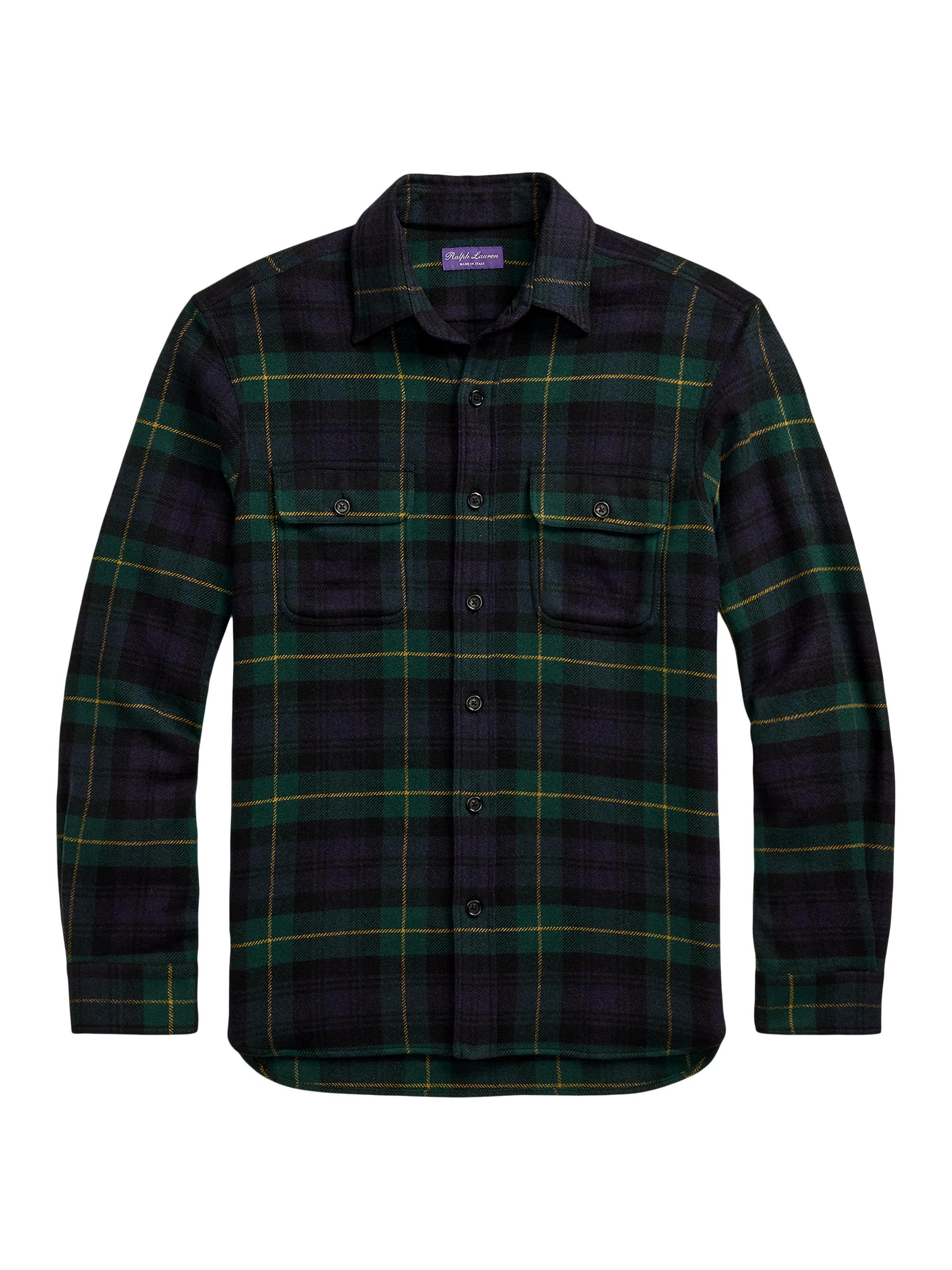 Ralph Lauren Purple Label Men's Wool & Cashmere Plaid Shirt