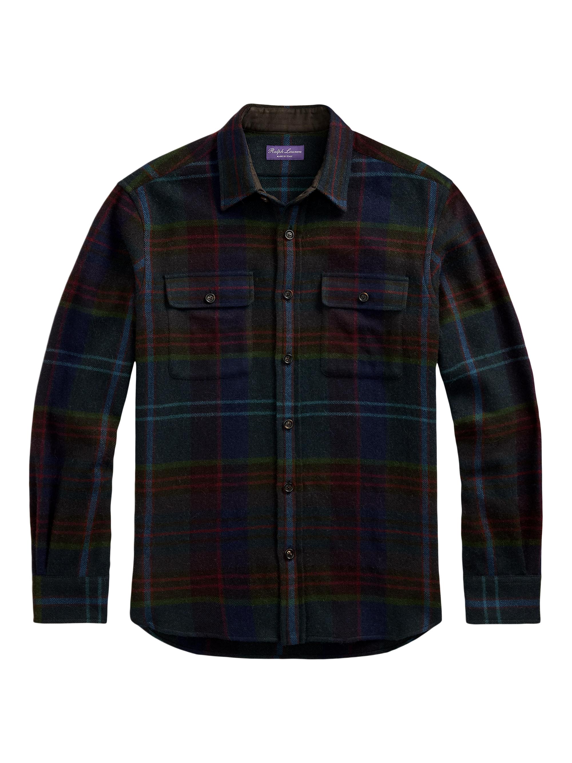 Ralph Lauren Purple Label Men's Wool Blanket Button-Front Shirt