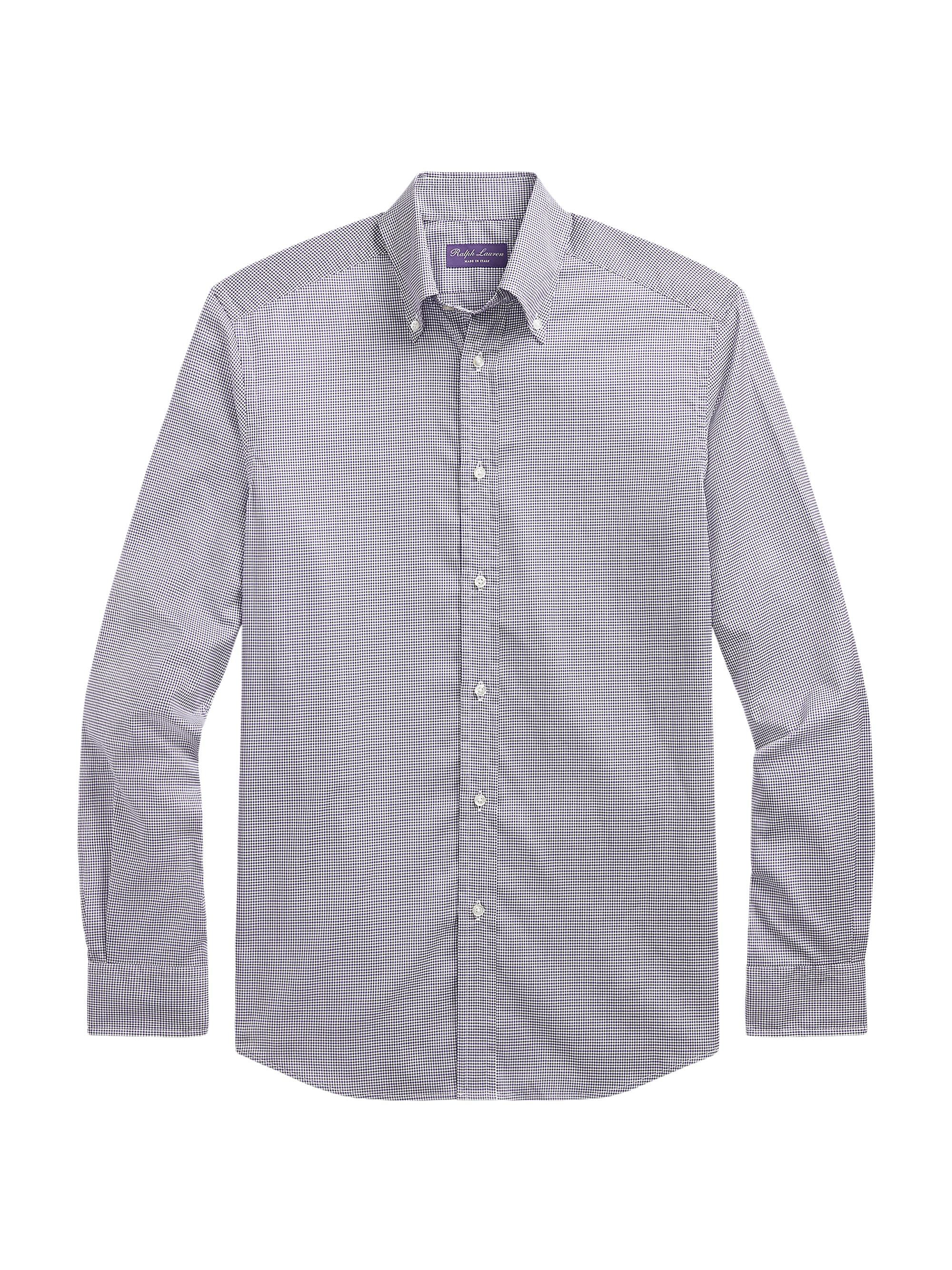 Ralph Lauren Purple Label Men's Journey Plaid Button-Down Shirt - Purple