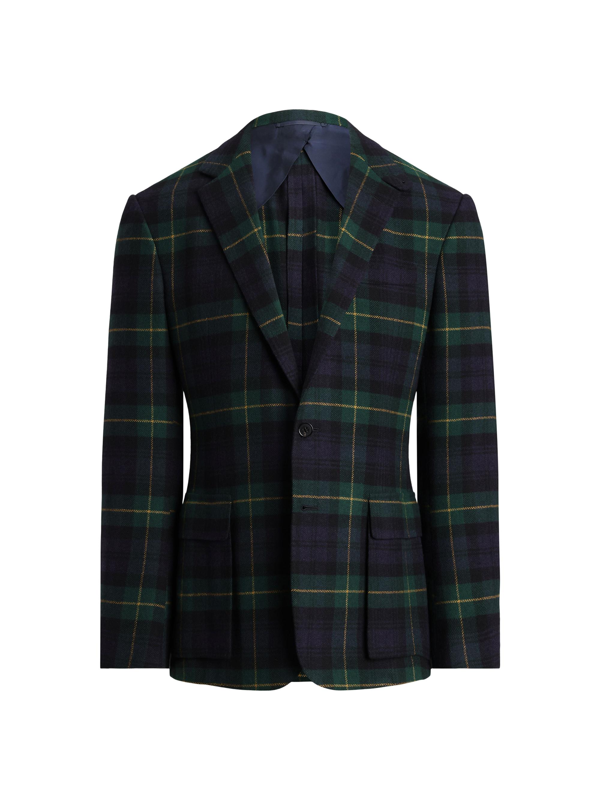 Ralph Lauren Purple Label Men's Kent Plaid Wool-Cashmere Single-Breasted Jacket - Gordon Tartan