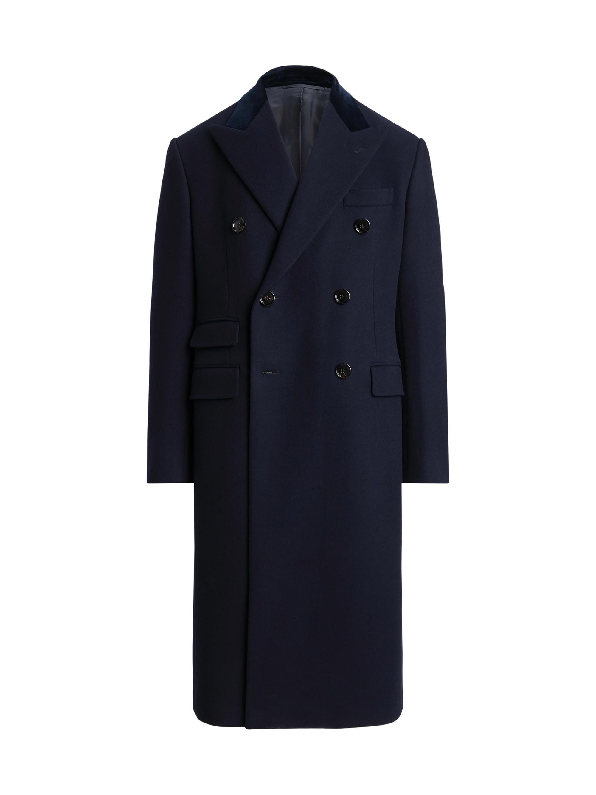 Ralph Lauren Purple Label Men's Kent Wool-Cashmere Double-Breasted Coat - Classic Chairman Navy