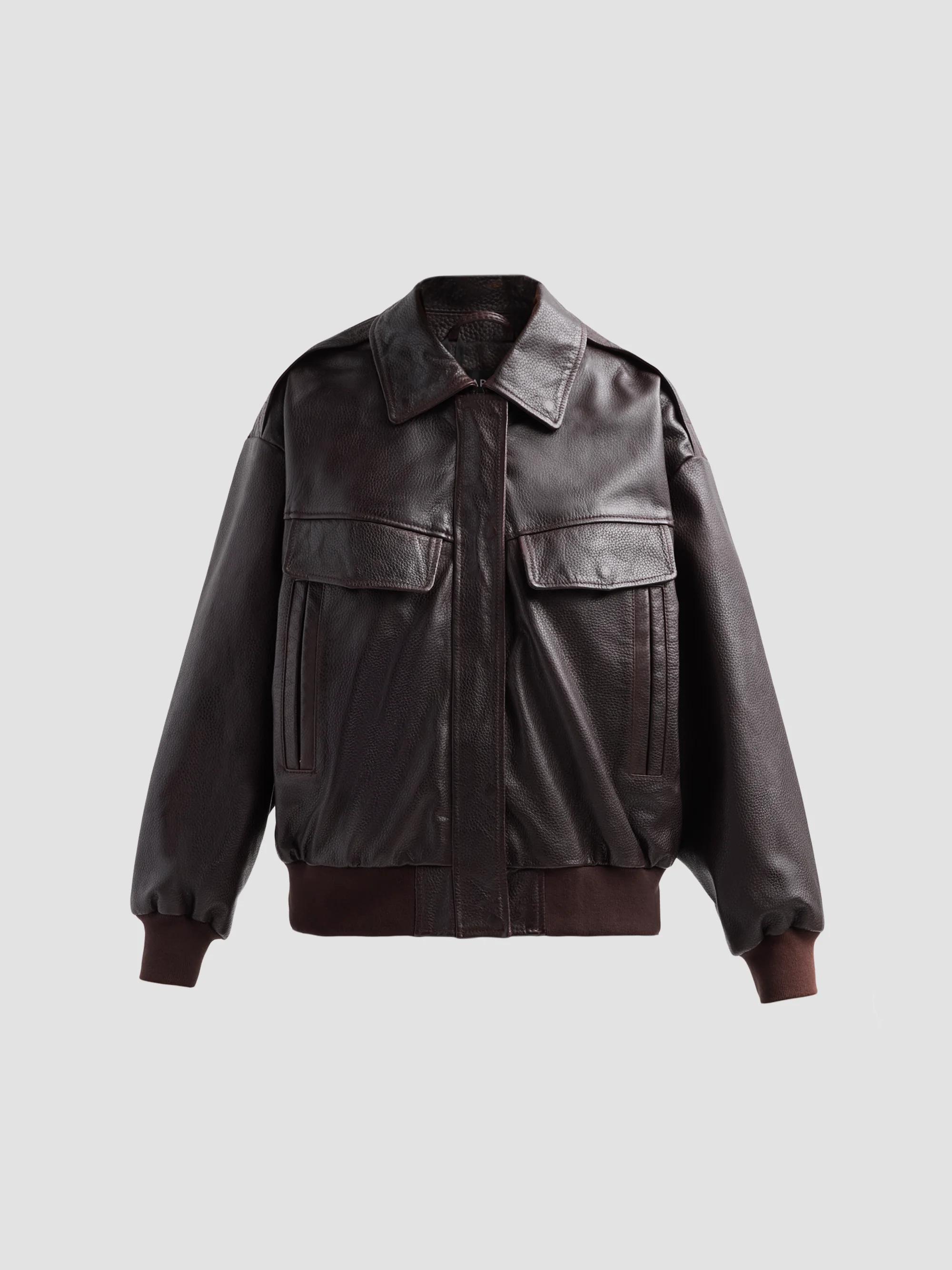 Lamarque Trevanna Leather Bomber Jacket | Saks Fifth Avenue