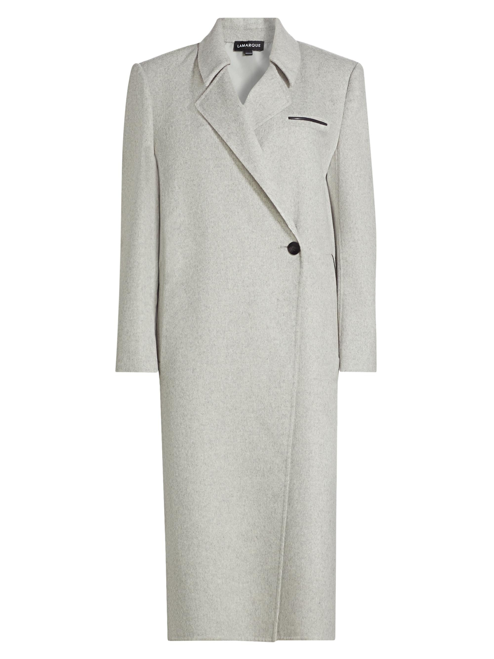 Lamarque Lorelei Wool-Blend Double-Breasted Long Coat | Saks Fifth