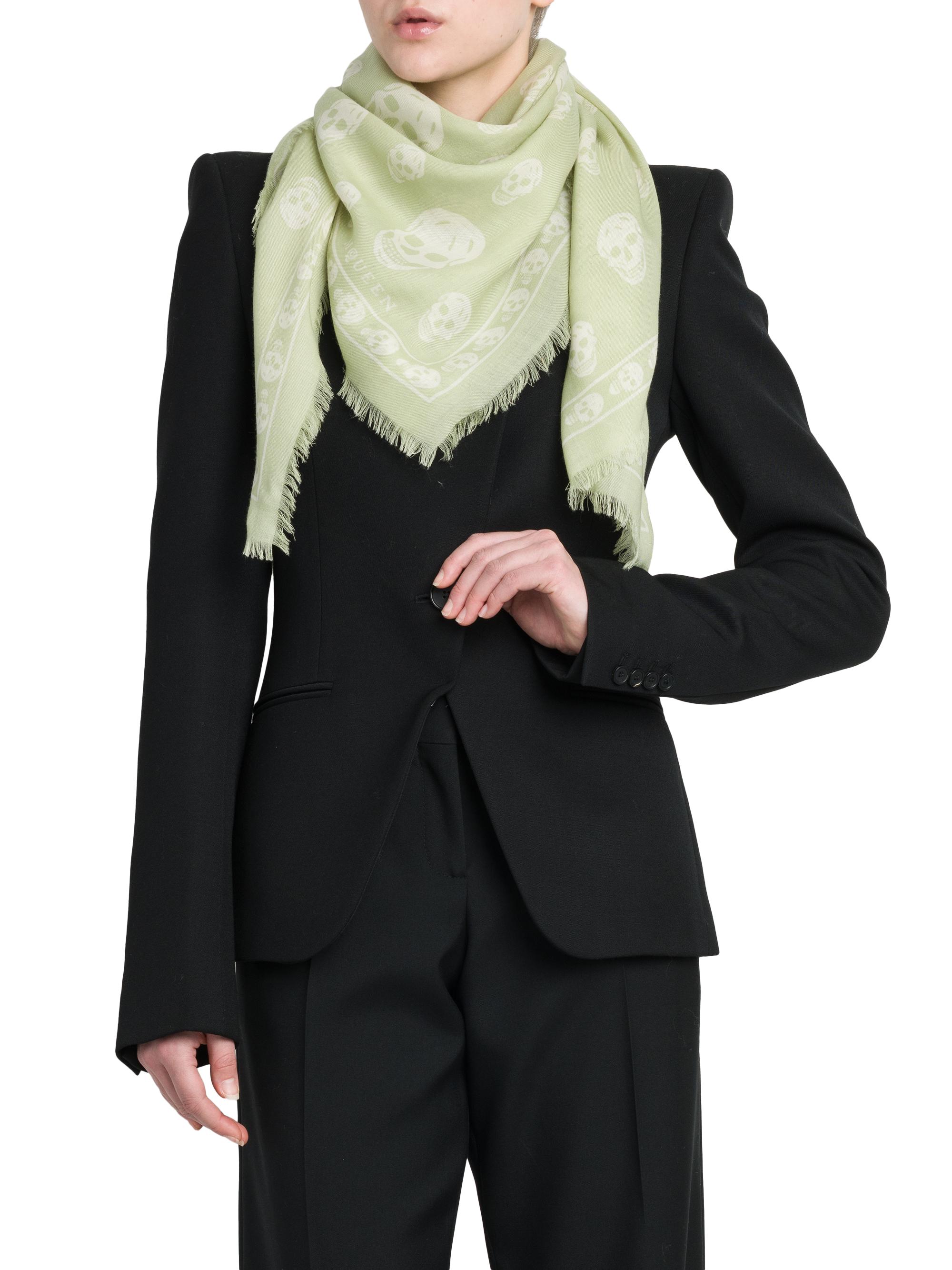 ALEXANDER MCQUEEN レオパード柄スカーフ 0400021784649_REDBLACK?wid=600