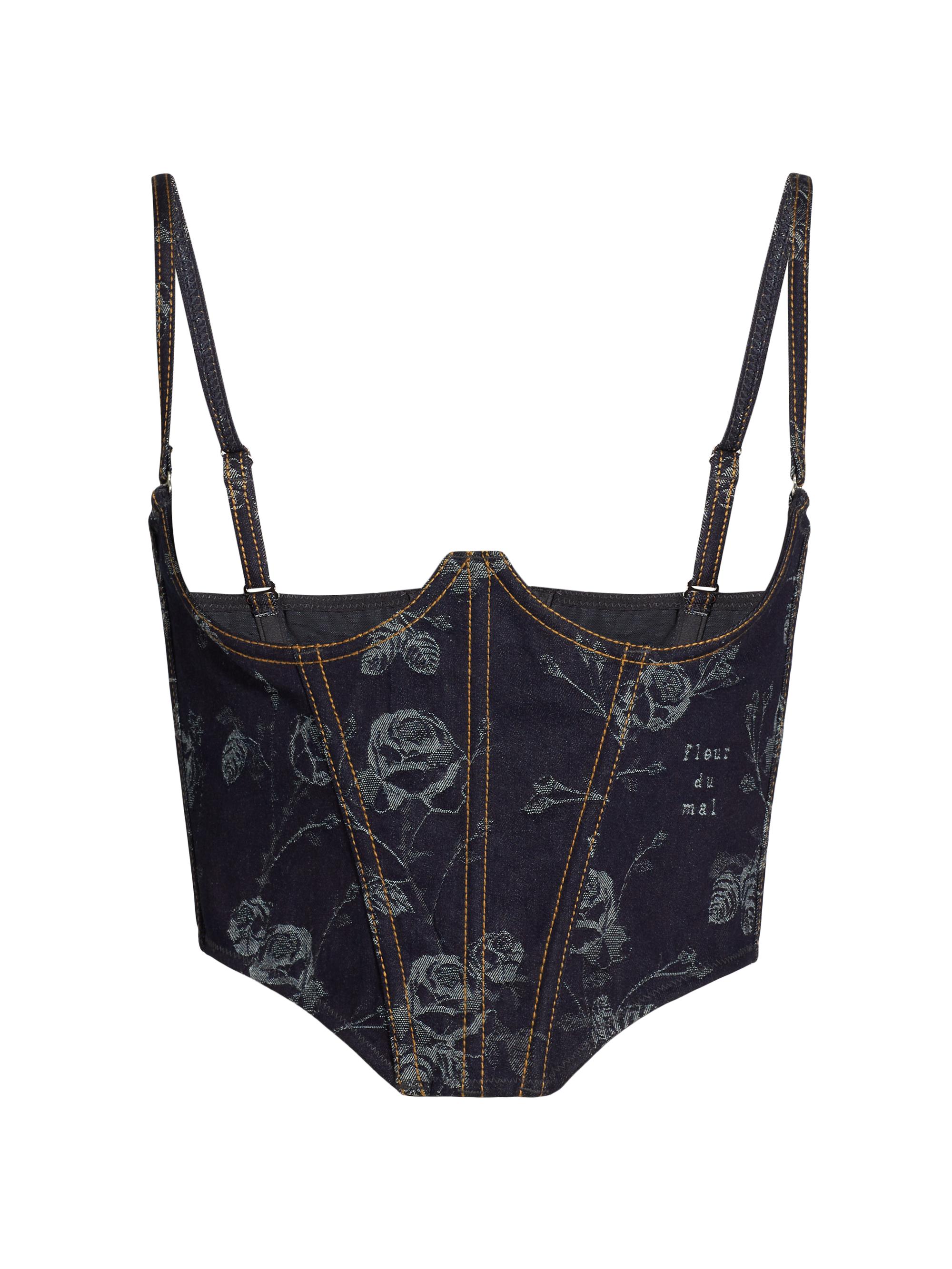 Fleur du Mal Women's Floral Jacquard Bustier - Floral Jacquard