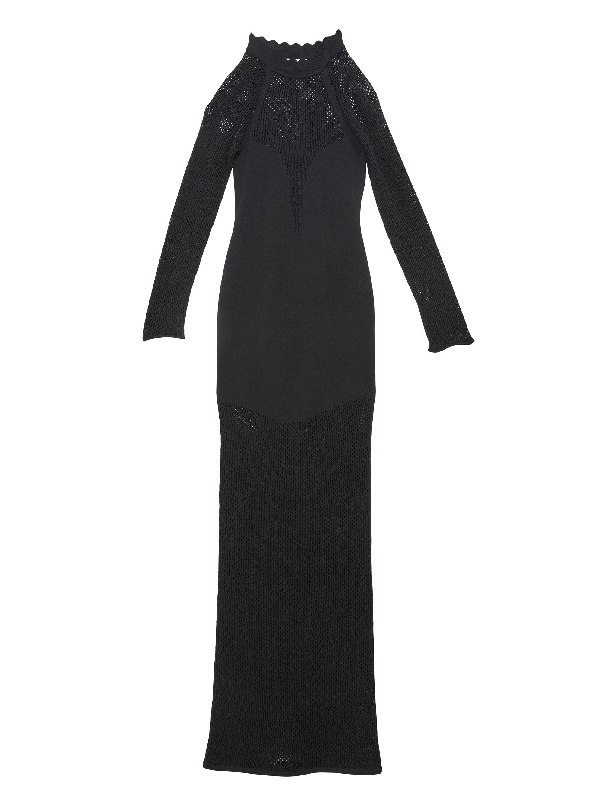 Fleur du Mal Women's Mesh Body-Con Maxi Dress - Black