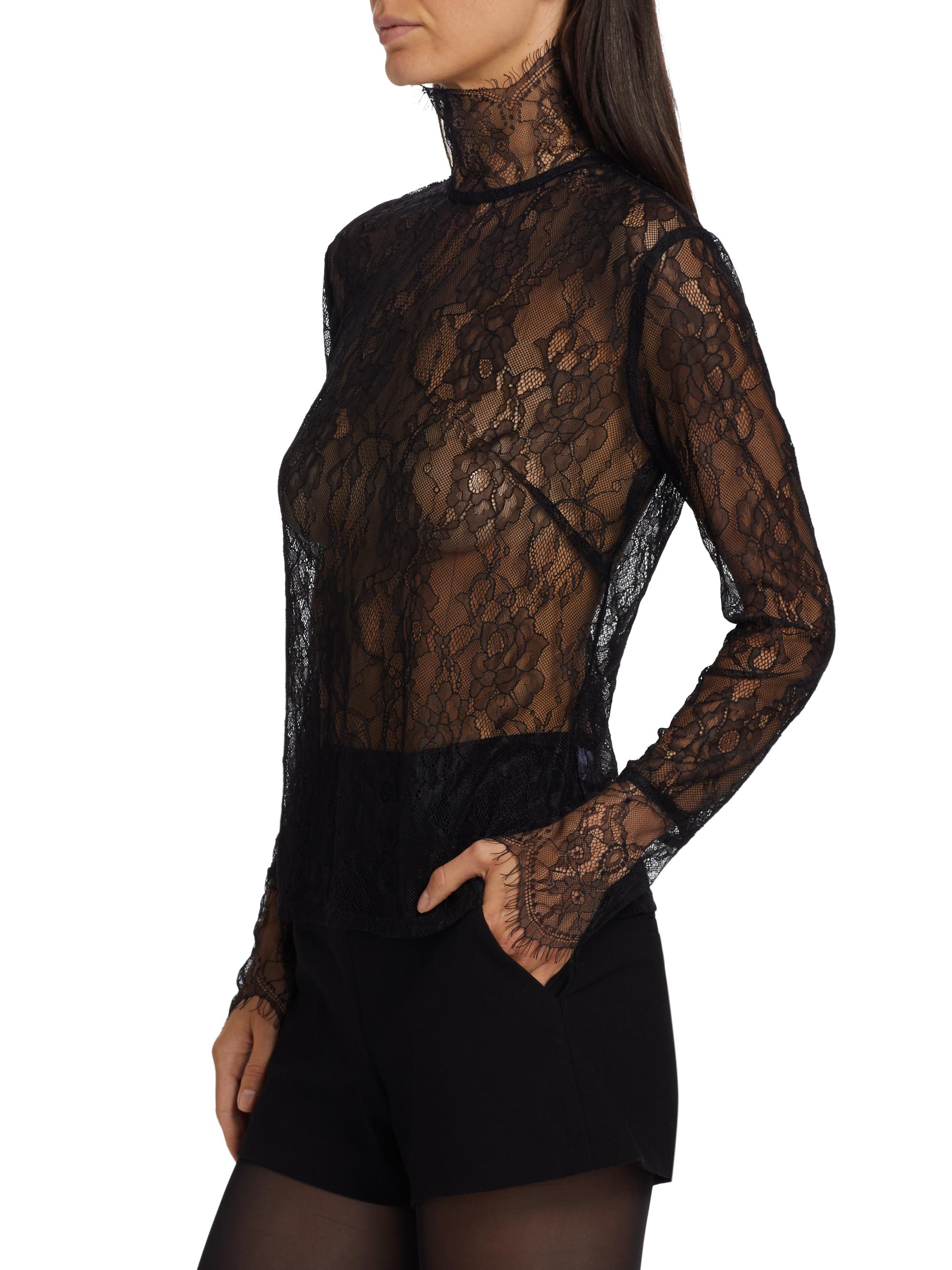 トップス andmary Lacey mary logo tops black ANDMARY】Mary logo tops