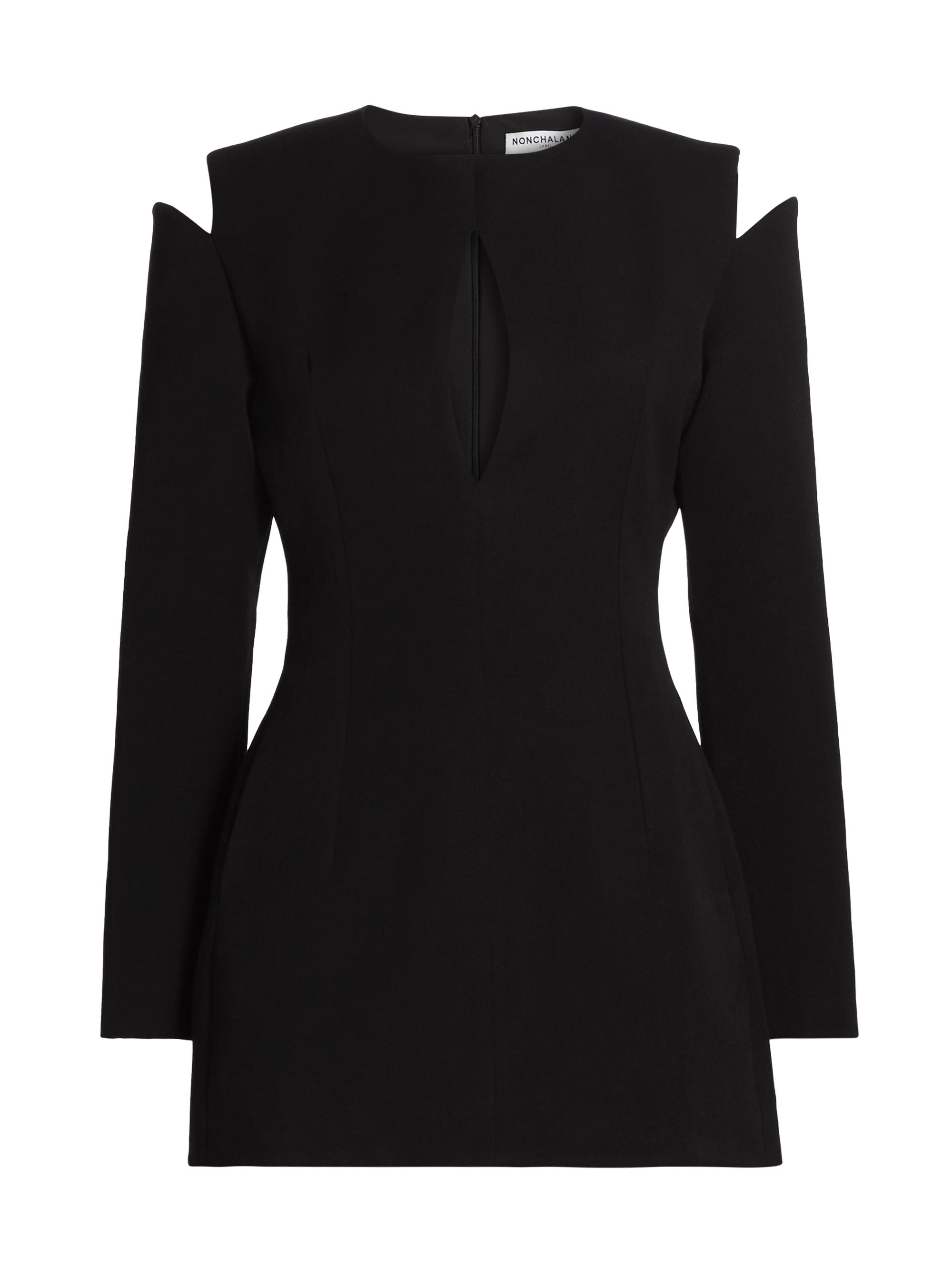 Nonchalant Label Women's Halston Cut-Out Cold-Shoulder Minidress - Black