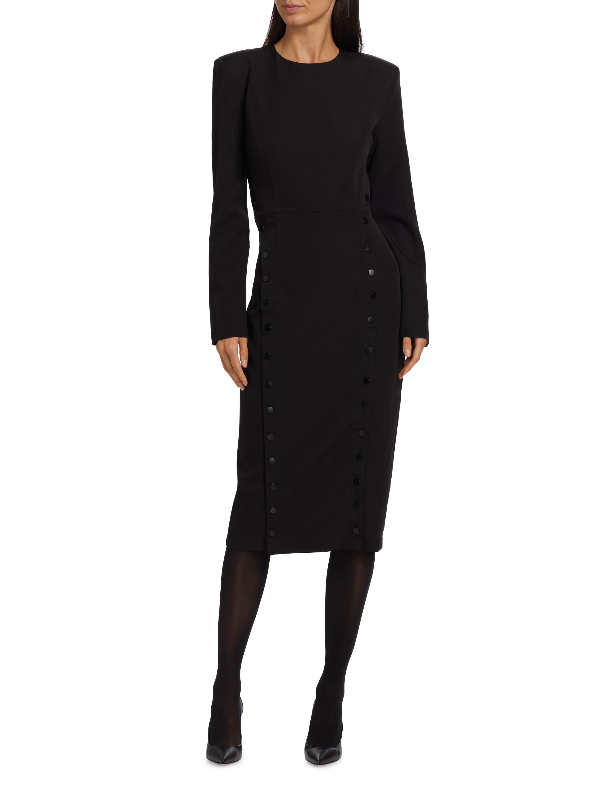 mini dress with tie back Taylor Black Tie Back Mini Dress - US 12
