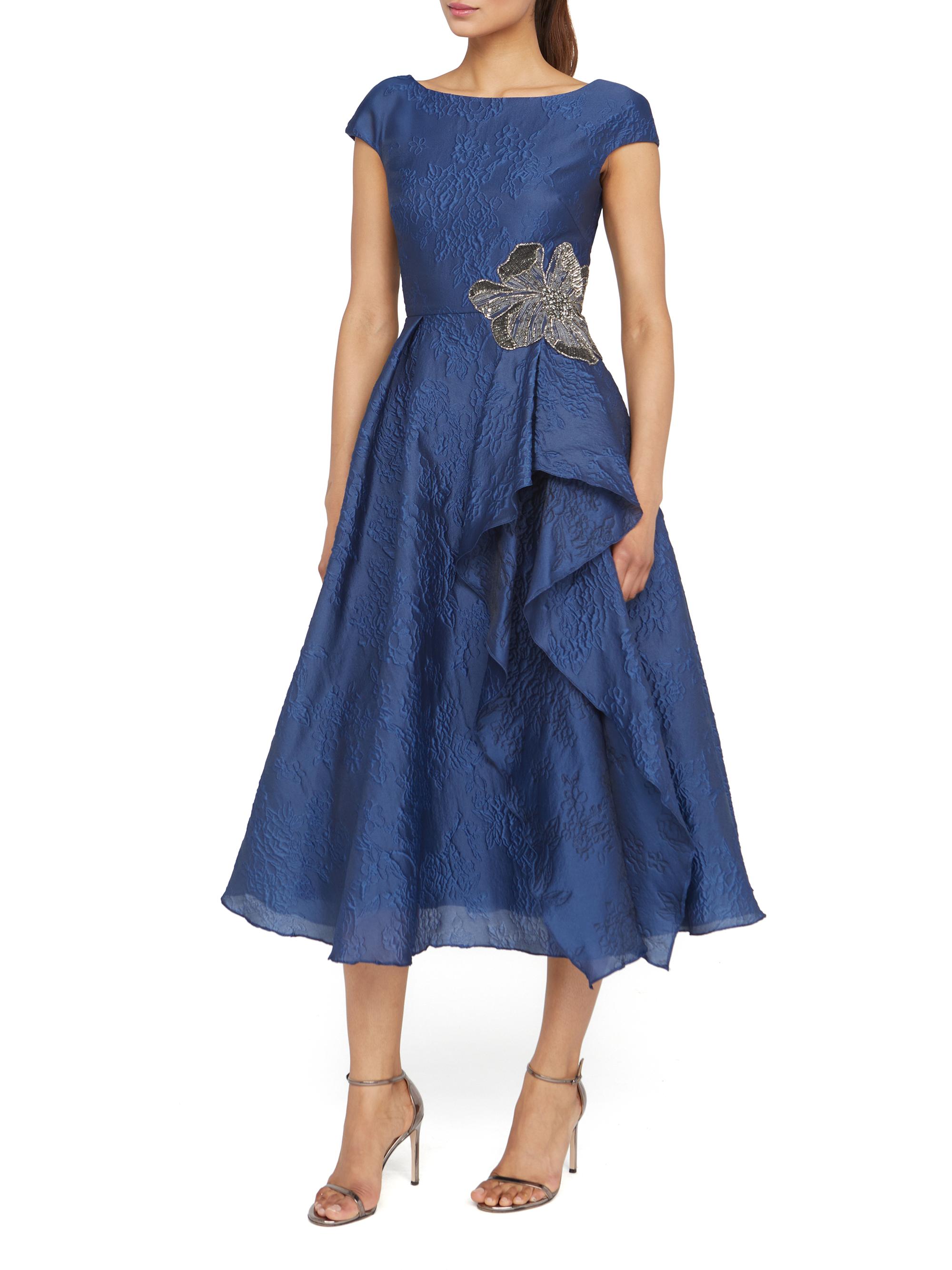 knee length dresses for ladies Kyra Midi Dress ~ Ocean Blue main image 0