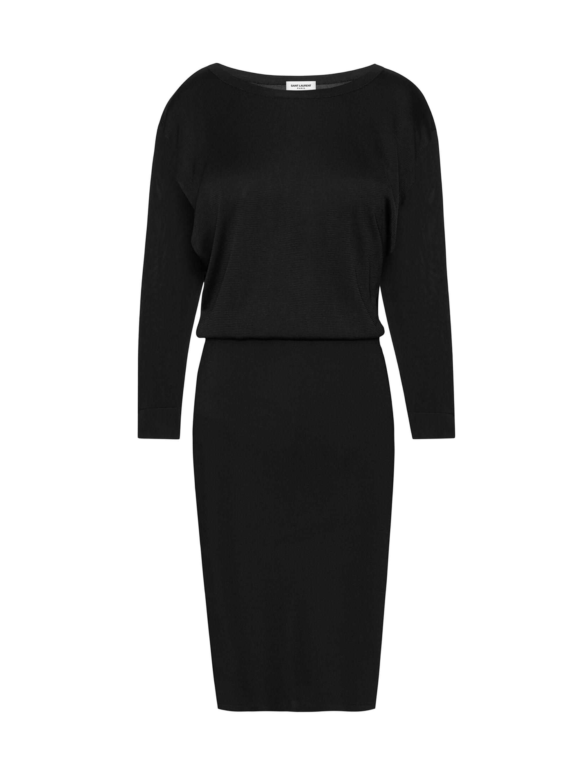 Saint Laurent Women's Backless Dress in Knit - Black