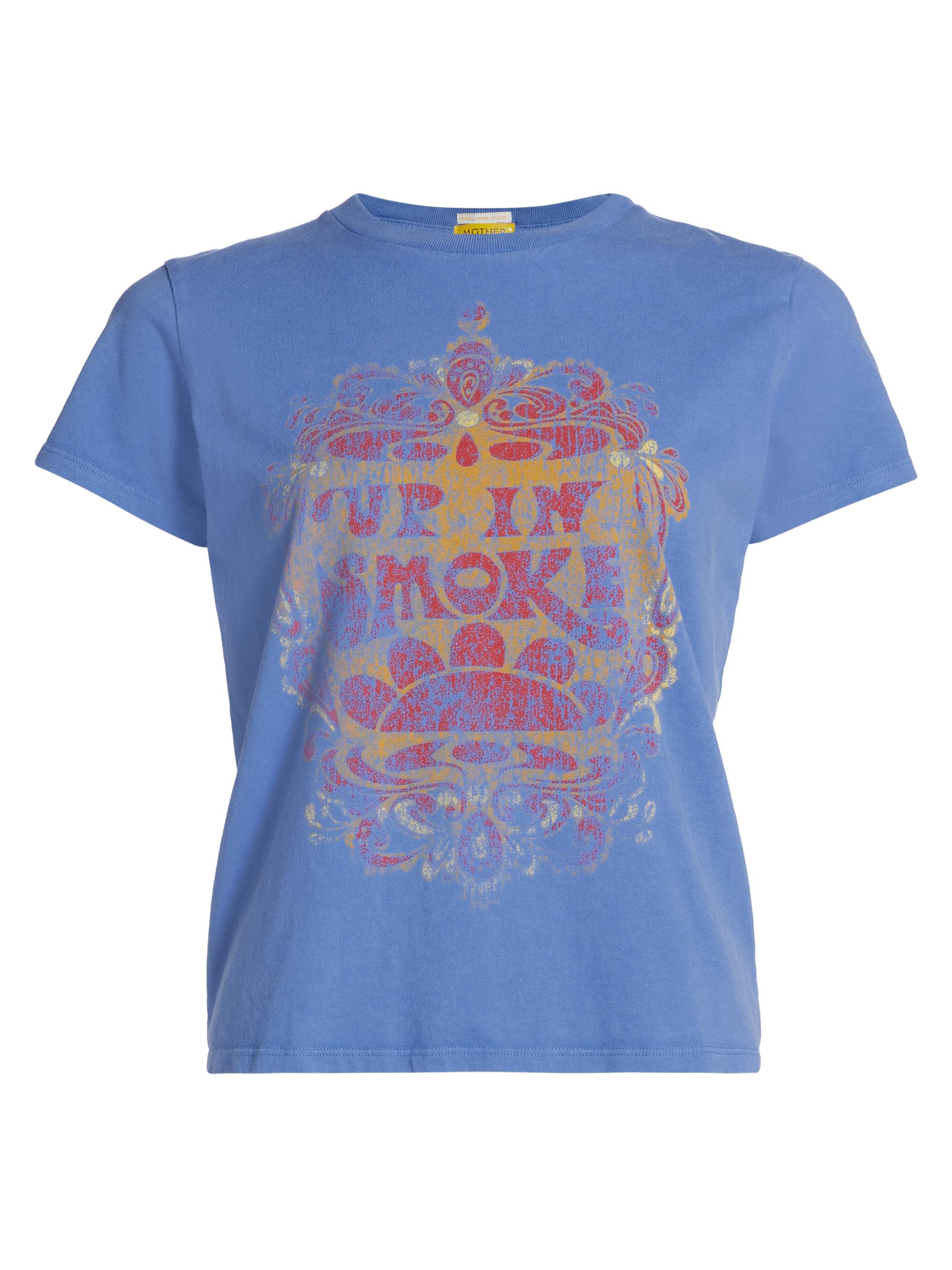Mother Women's The Lil Goodie Goodie Abstract Cotton T-Shirt - Up In Smoke