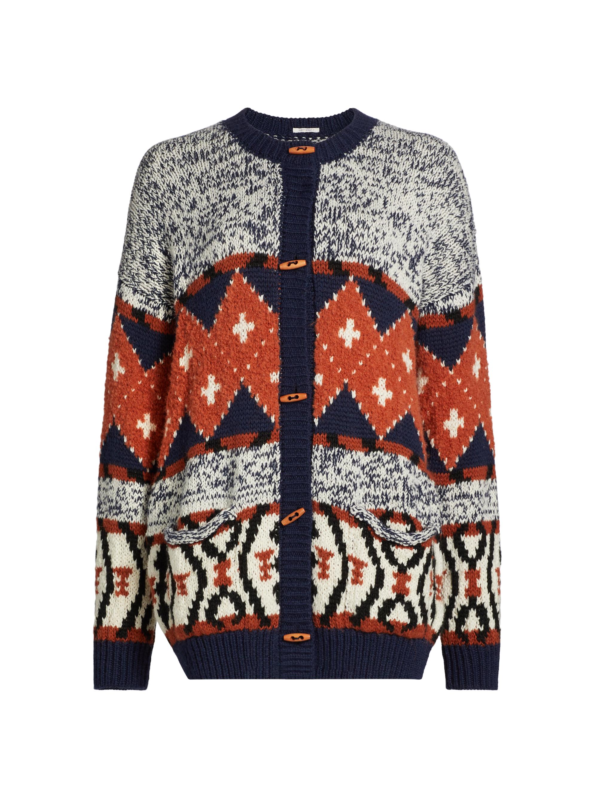 Mother Women's The Long Drop Abstract Alpaca-Blend Cardigan - One Tile At A Time