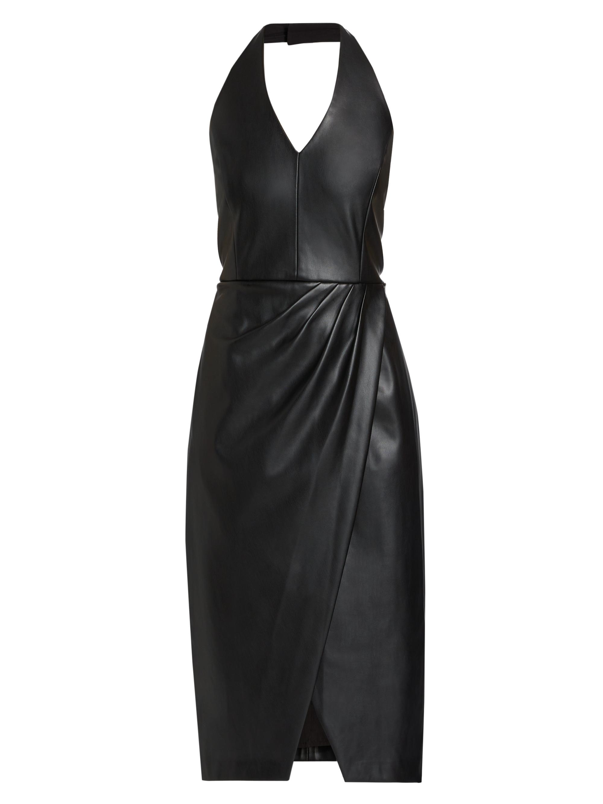 eloise satin drape neck layered dress in green Sage Green Satin Scoop Neck Dress With Sequin Applique And Lace Up Bac main image 1