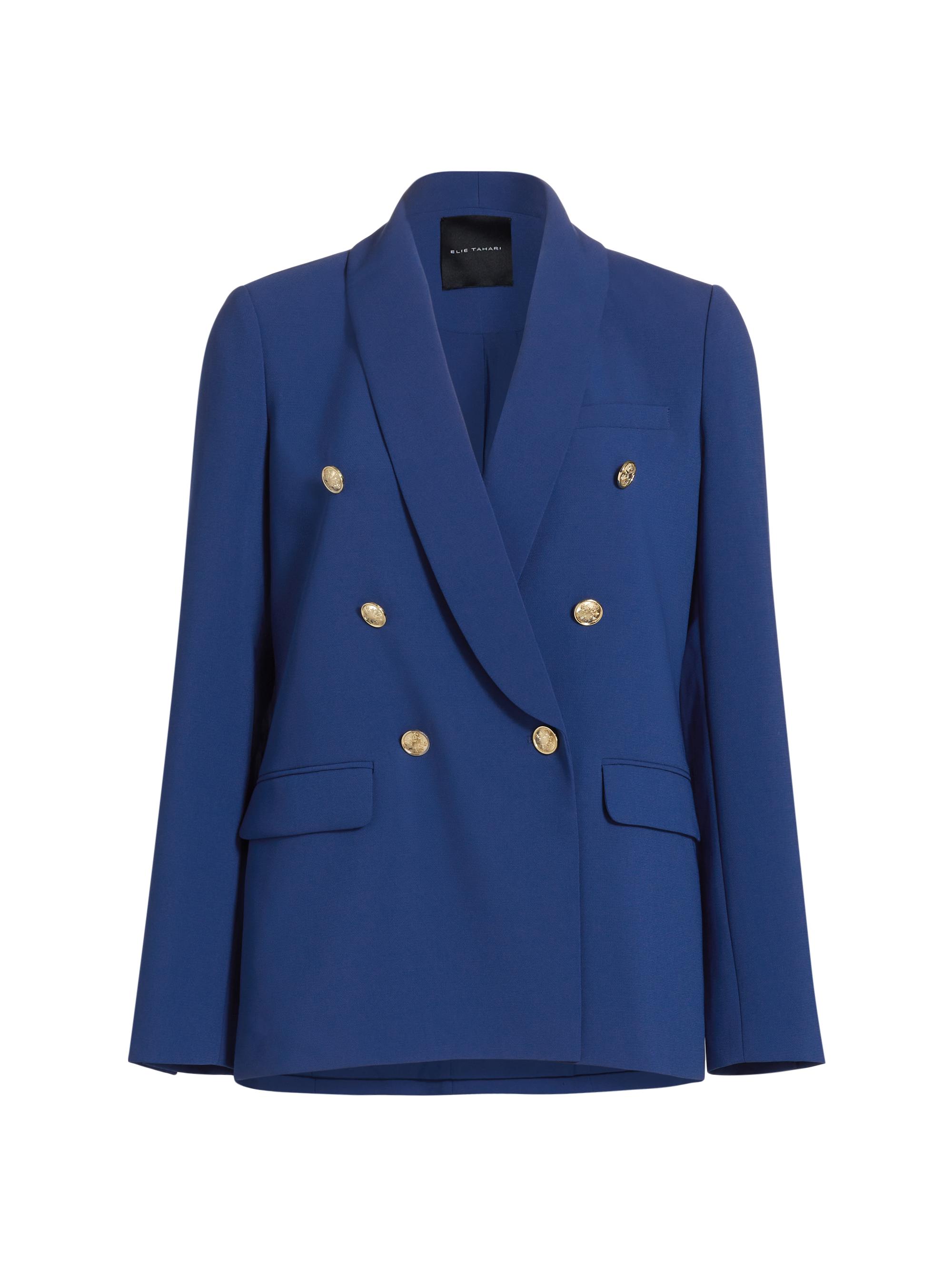 Elie Tahari Women's The Rita Double-Breasted Blazer - Twilight