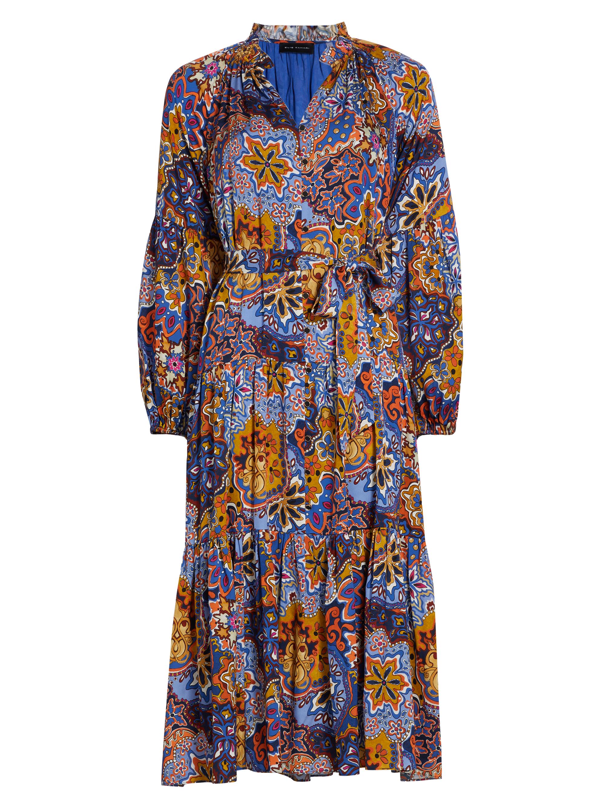 Elie Tahari The Camren Paisley Silk Dress | Saks Fifth Avenue
