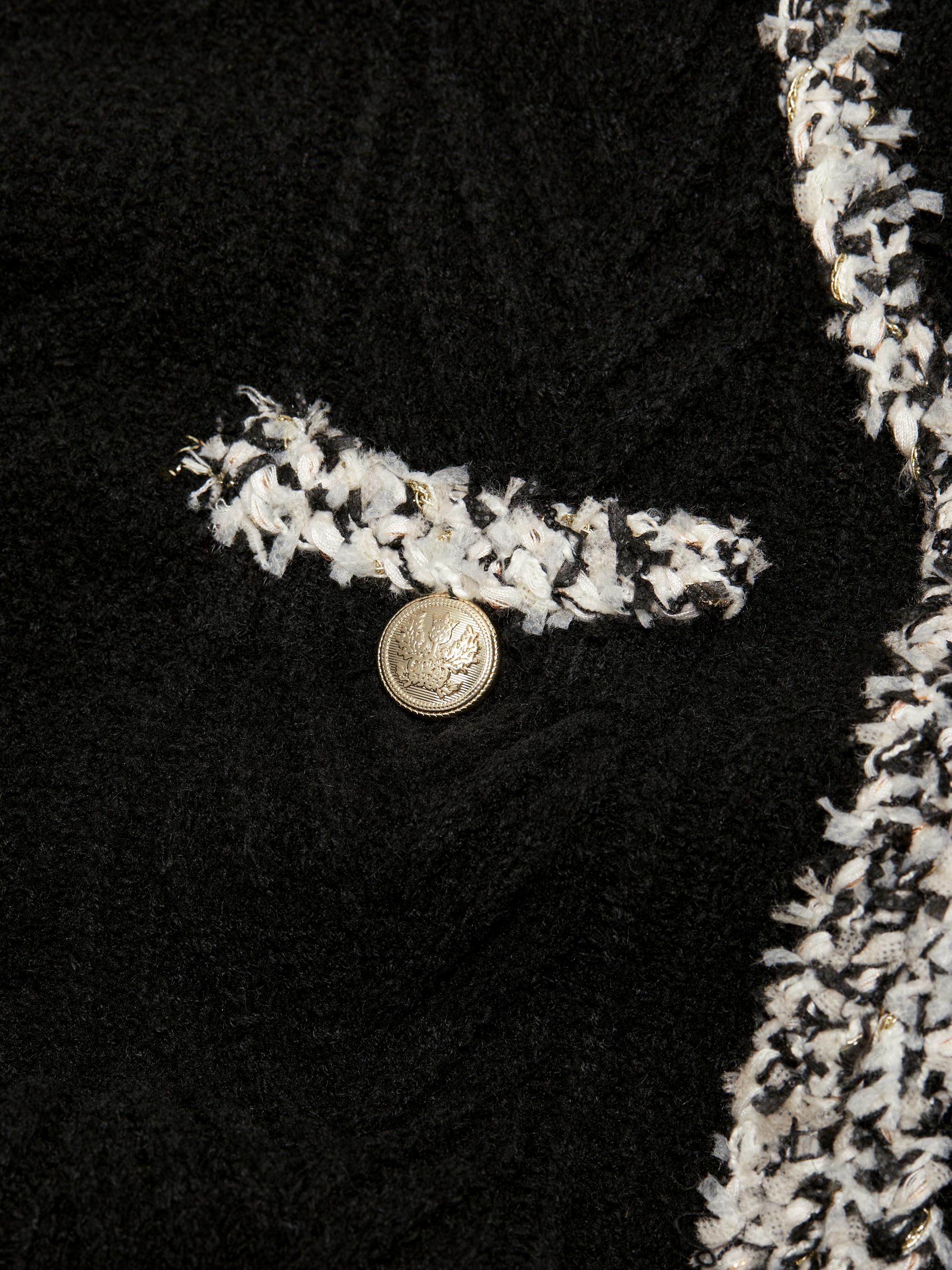 Elie Tahari The Kadie Tweed-Trim Cardigan Saks Fifth Avenue