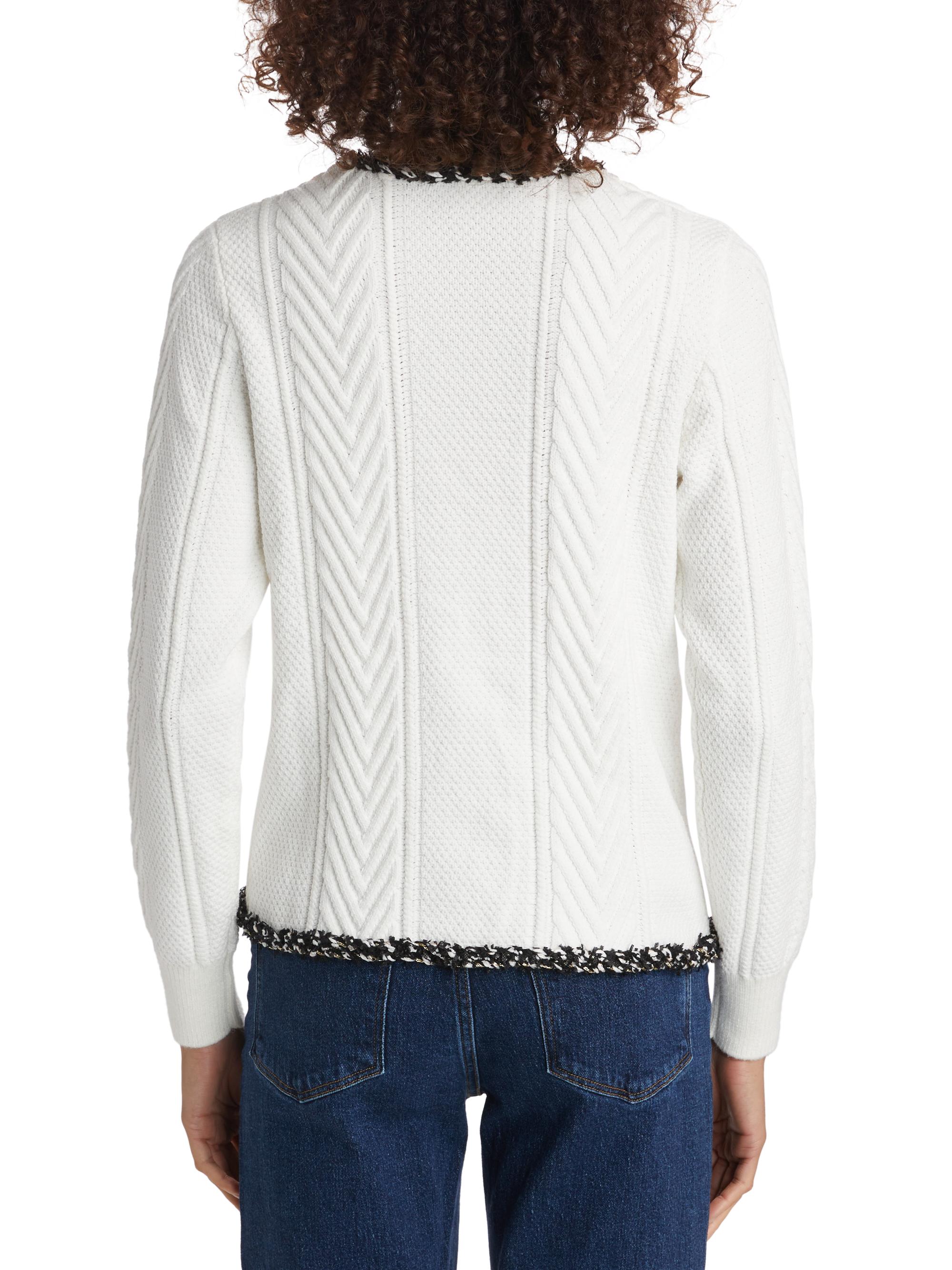 Elie Tahari The Kadie Tweed-Trim Cardigan | Saks Fifth Avenue