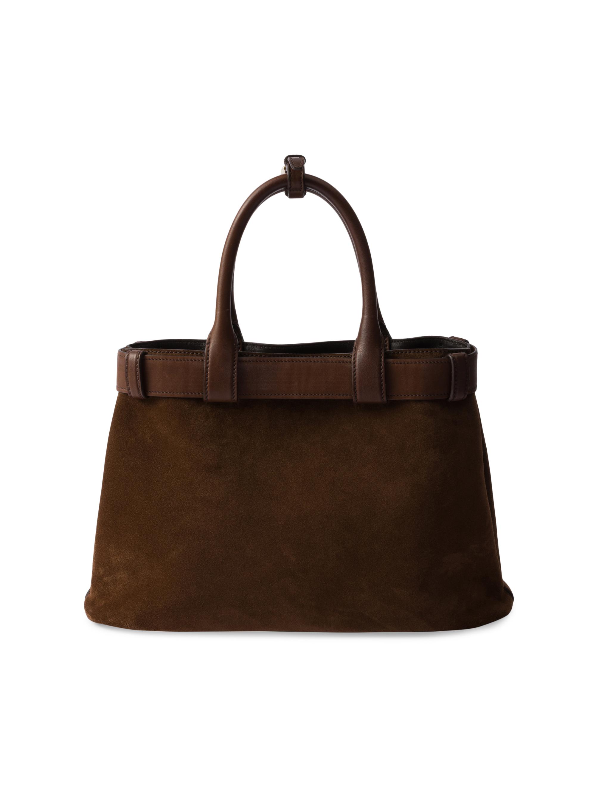 Prada Medium Buckle Suede Bag with Belt | Saks Fifth Avenue